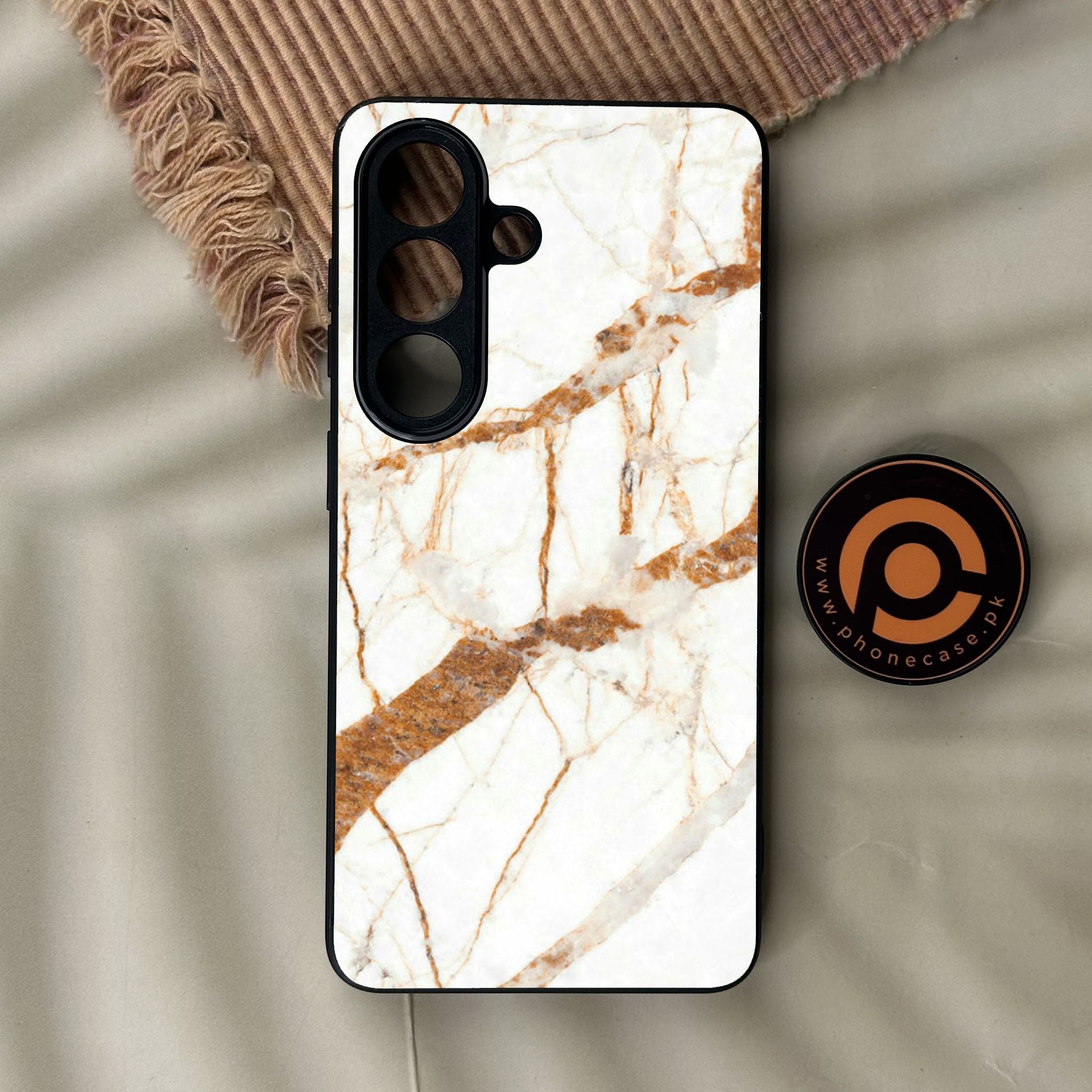 Galaxy S26 - White Design 4 - Premium Metal Printed Soft Bumper Shock Proof Case
