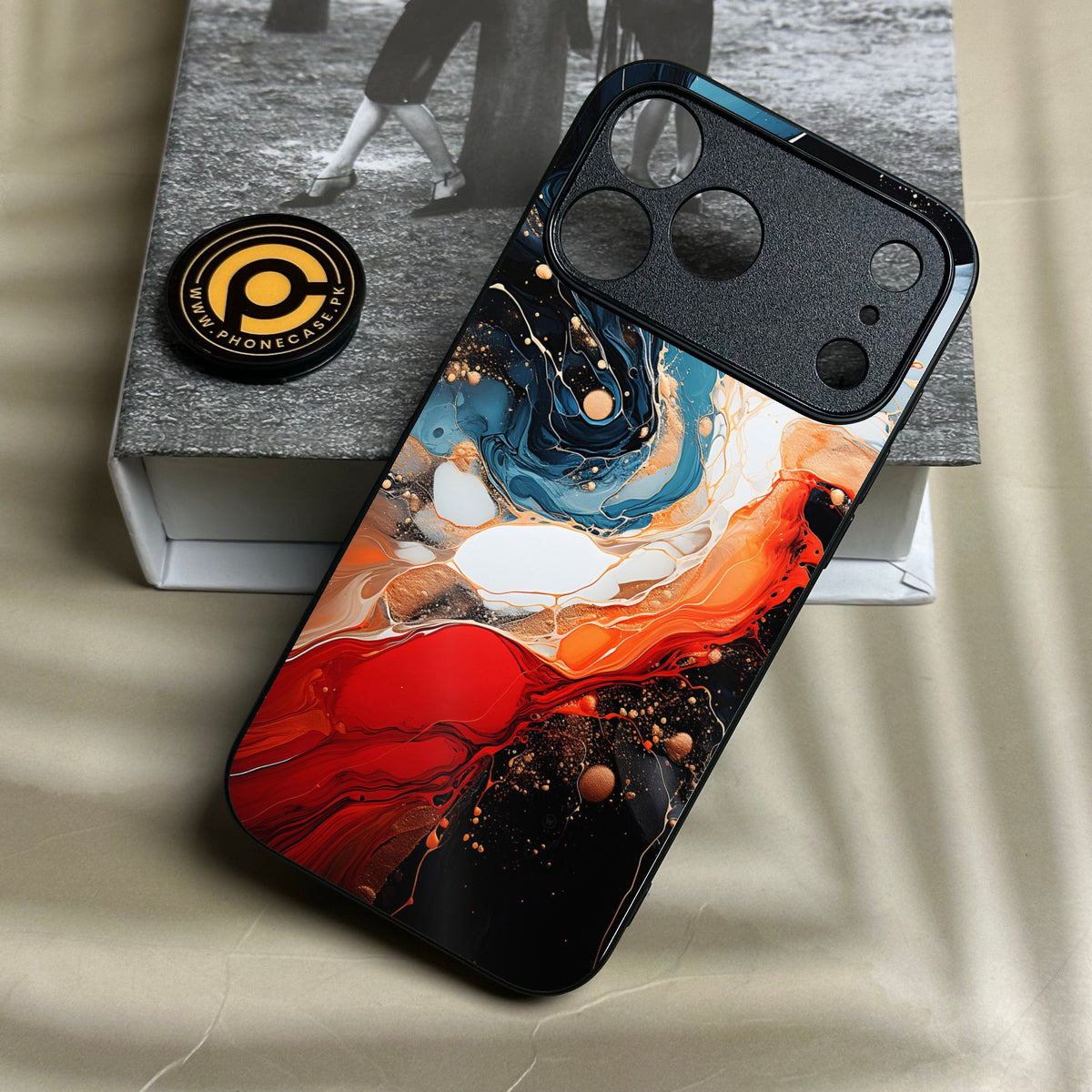 Iphone 18 Pro Max - Liquid 2.0 Design 9 - Premium Metal Printed Soft Bumper Shock Proof Case