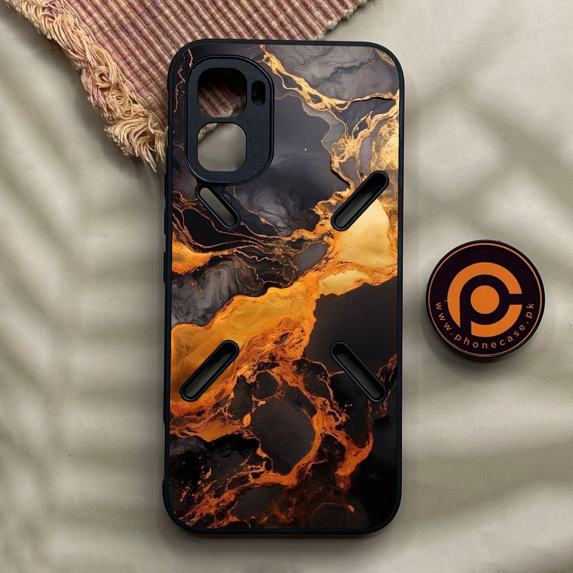 Infinix GT 50 Pro - Liquid 2.0 Design 4 - Premium Metal Printed Soft Bumper Shock Proof Case