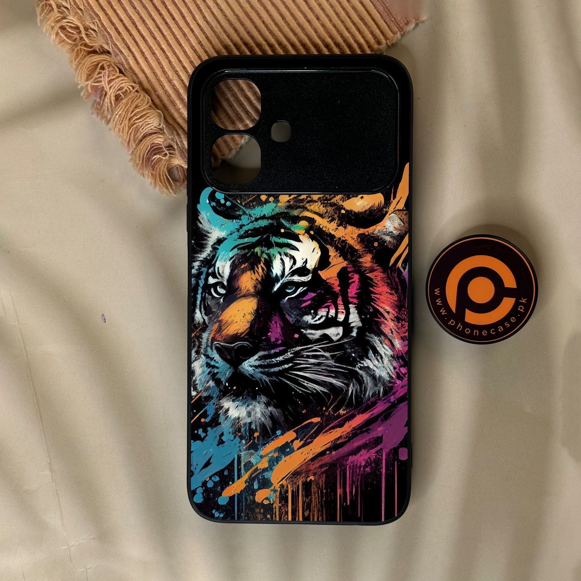 Infinix Smart 20 - Tiger 2.0 Design 9 - Premium Metal Printed Soft Bumper Shock Proof Case