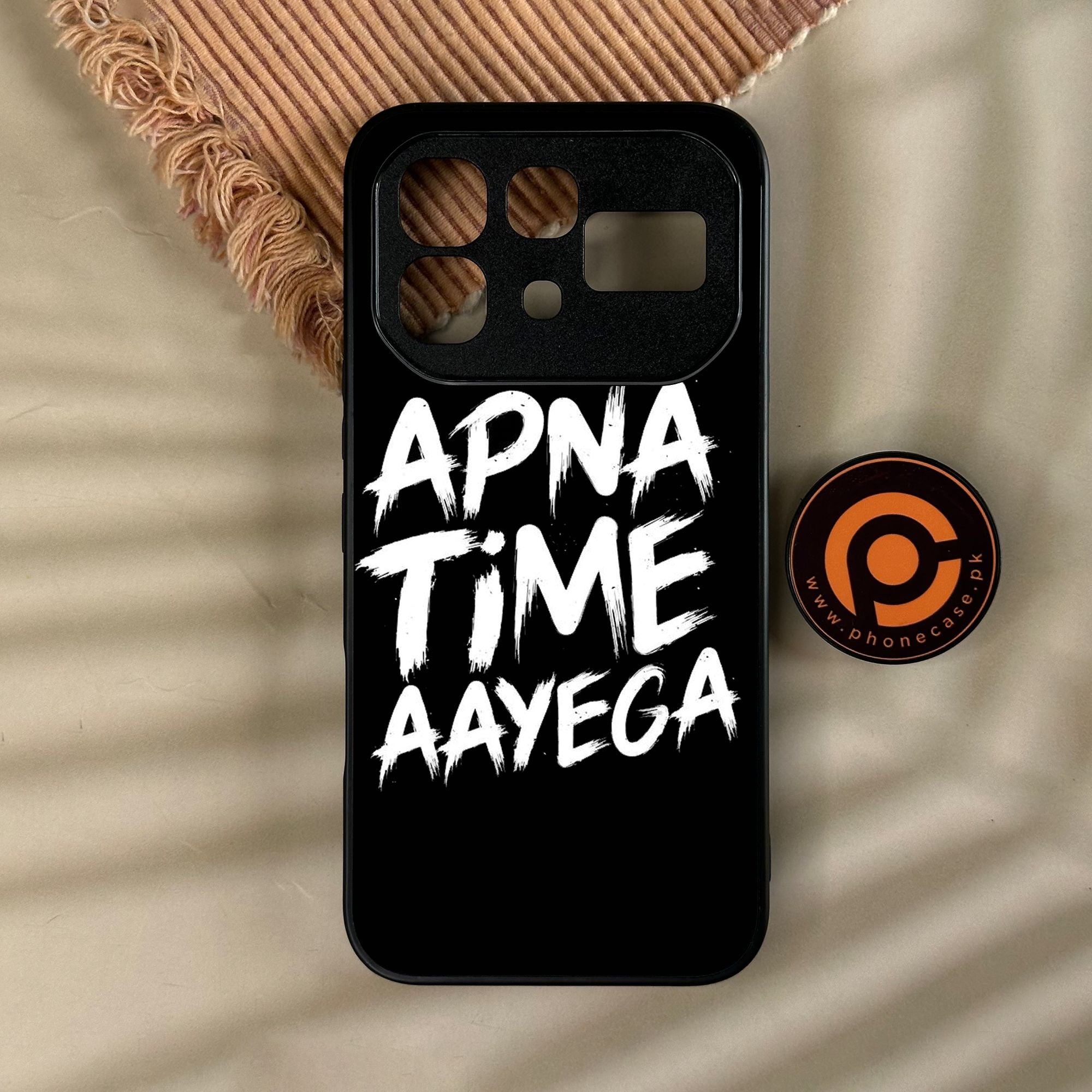 Infinix Note 60 - Apna Time Ayega - Premium Metal Printed Soft Bumper Shock Proof Case