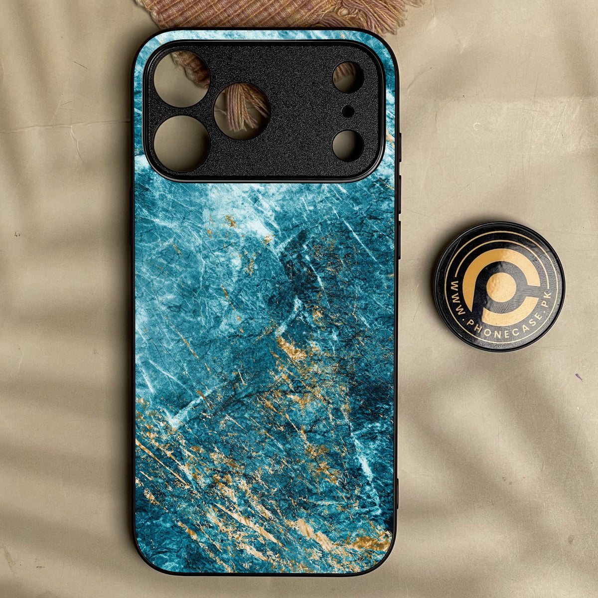 Iphone 18 Pro Max - Blue 2.0 Design 10 - Premium Metal Printed Soft Bumper Shock Proof Case