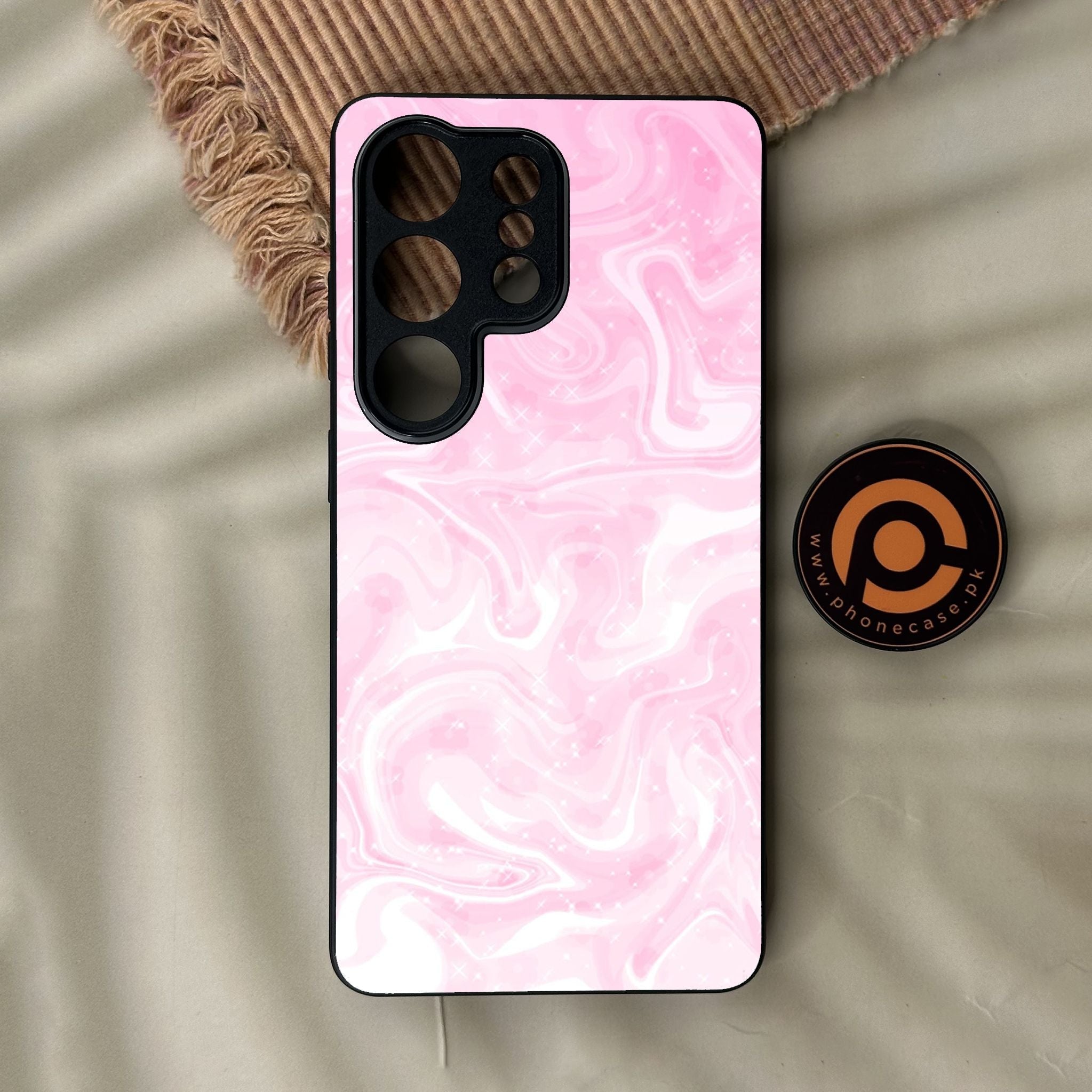 Galaxy S26 Ultra - Pink Design 9 - Premium Metal Printed Soft Bumper Shock Proof Case