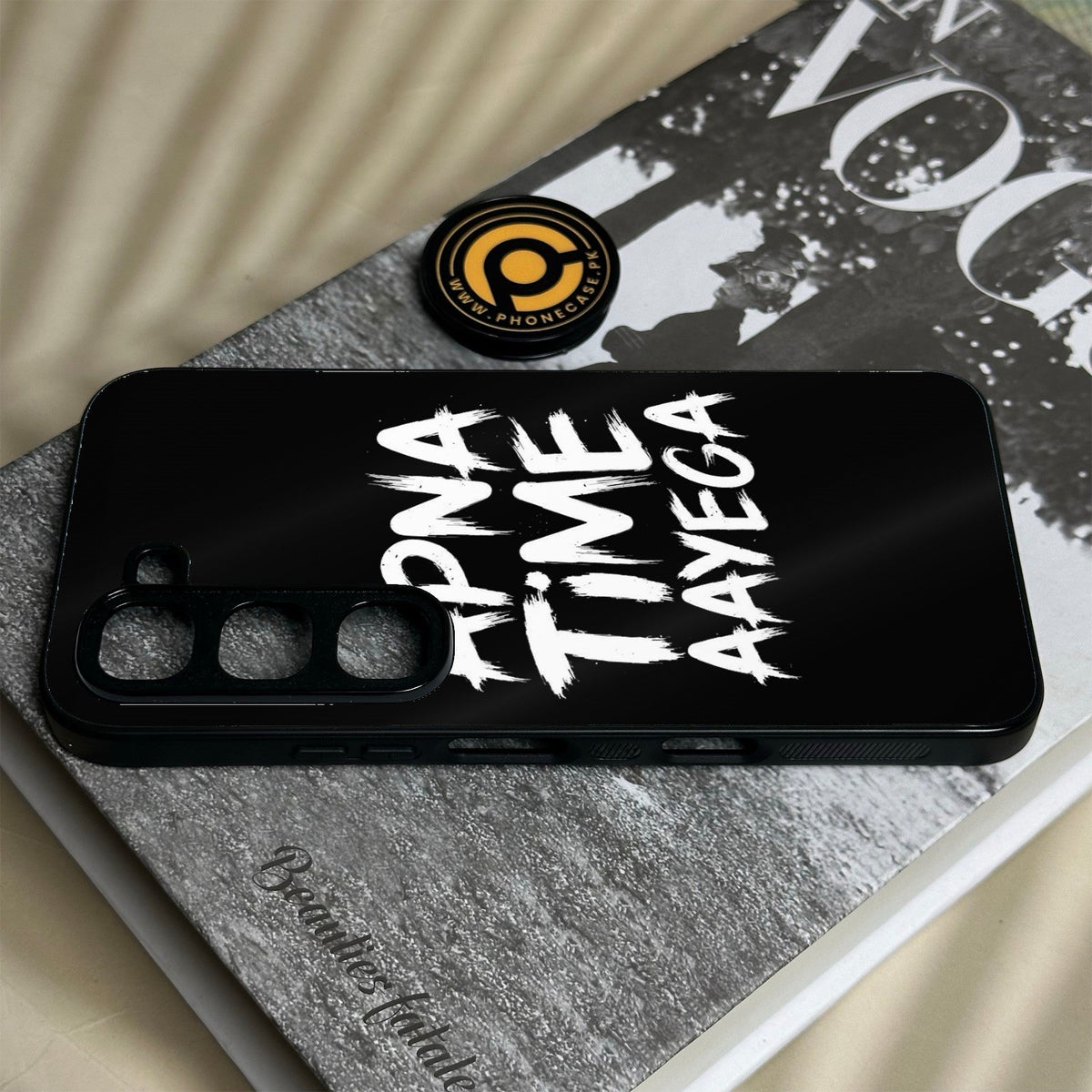 Infinix Hot 70 Pro - Apna Time Ayega - Premium Metal Printed Soft Bumper Shock Proof Case