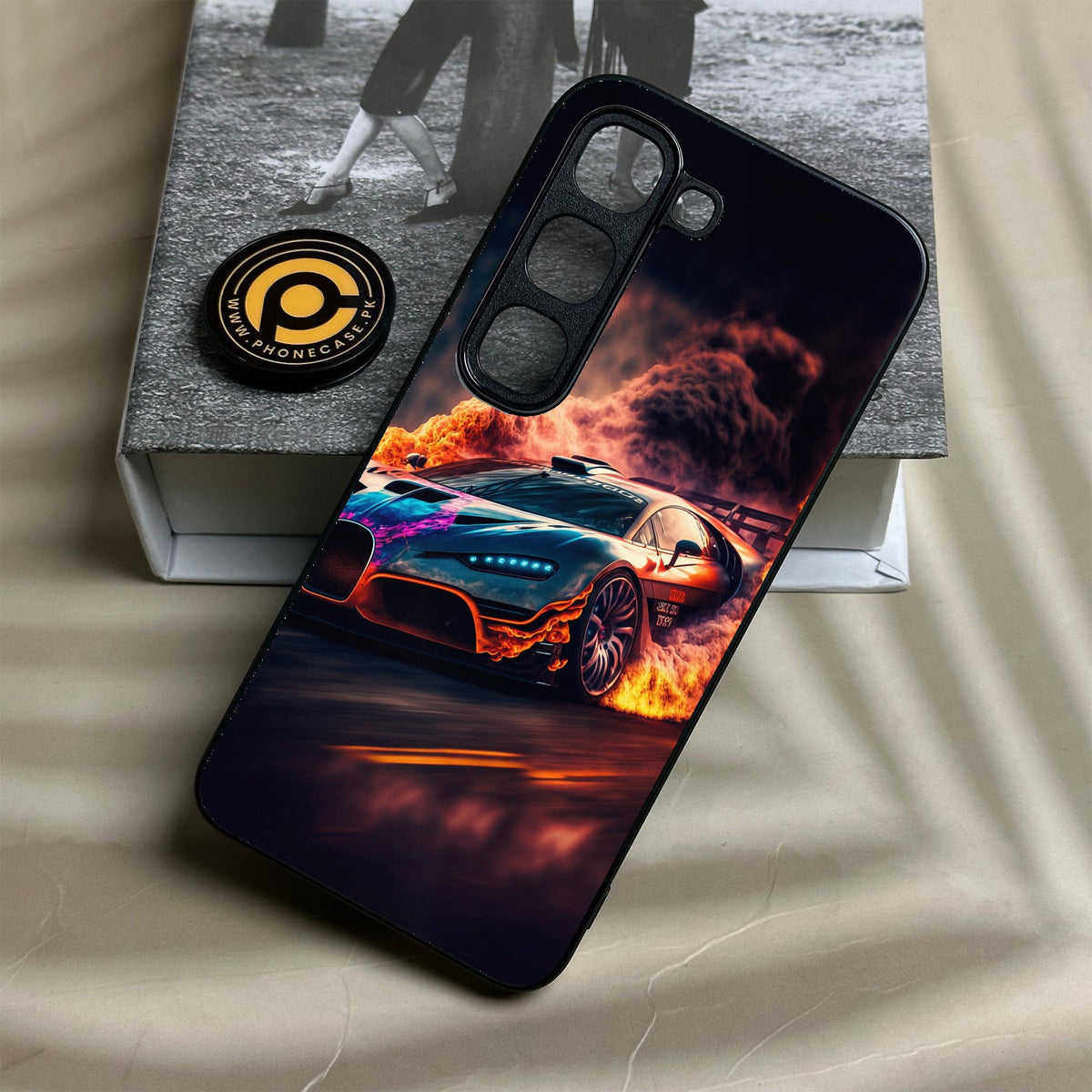 Infinix Hot 70 Pro - Racing Design 4 - Premium Metal Printed Soft Bumper Shock Proof Case