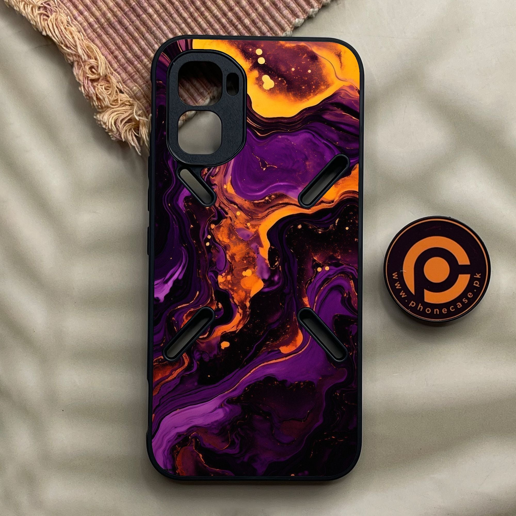 Infinix GT 50 Pro - Liquid 2.0 Design 7 - Premium Metal Printed Soft Bumper Shock Proof Case