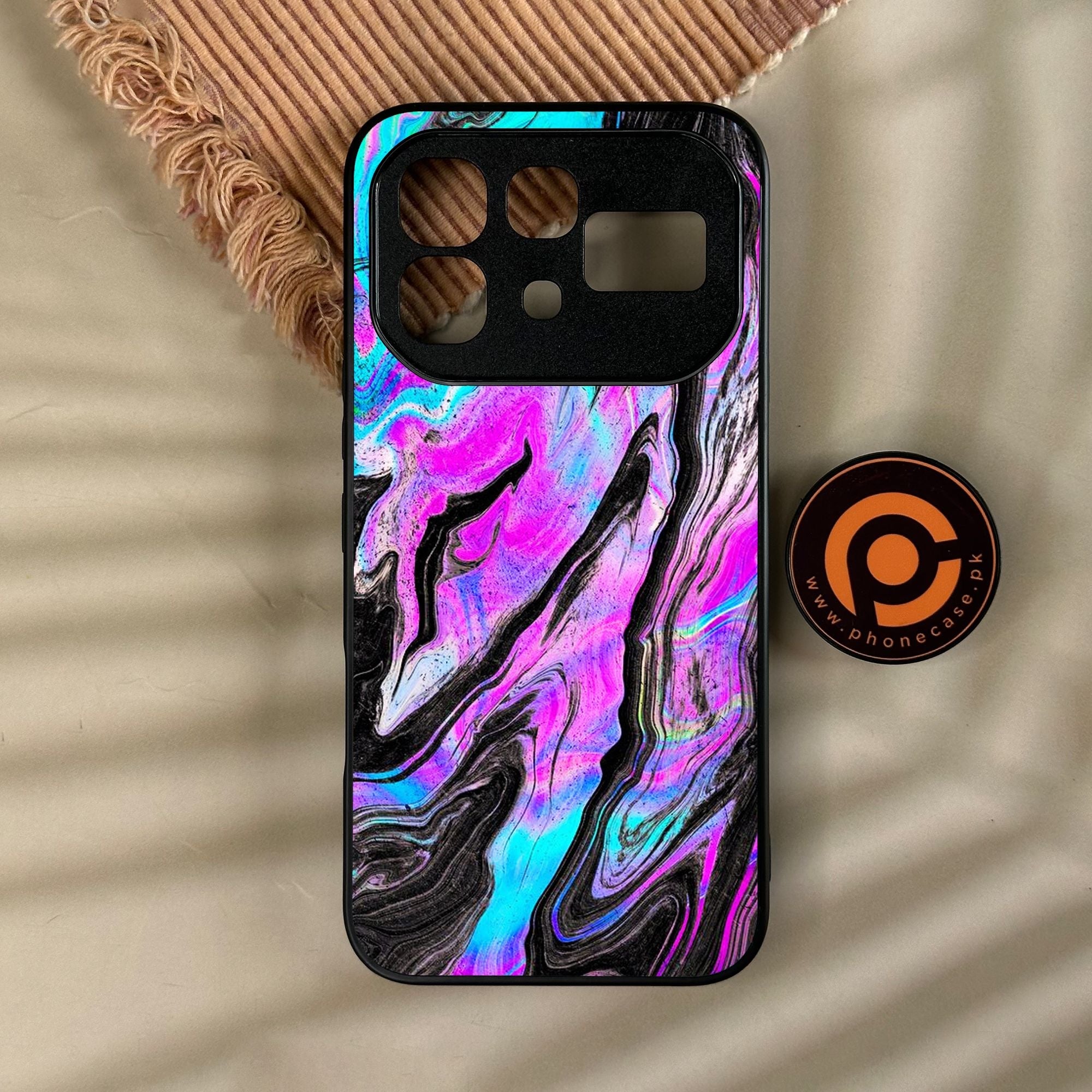 Infinix Note 60 - Cosmic Inferno - Premium Metal Printed Soft Bumper Shock Proof Case