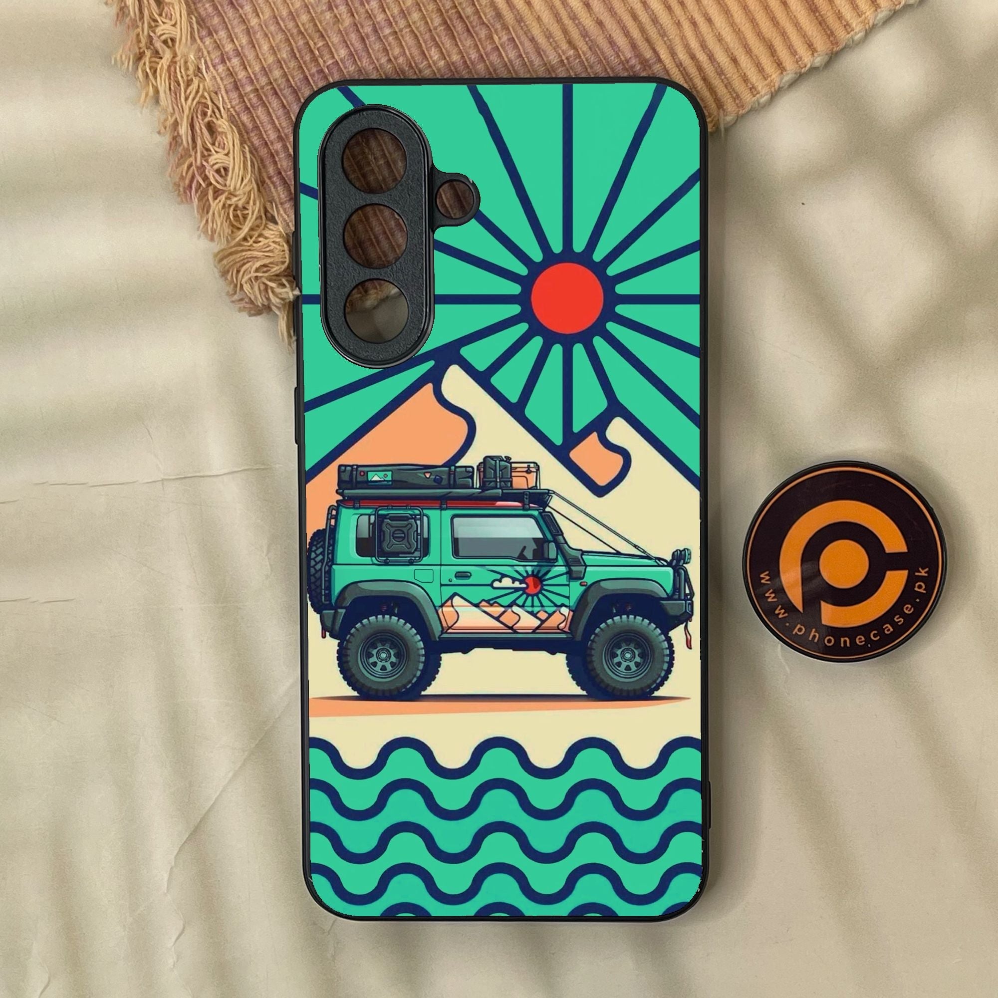 Samsung Galaxy A57 - Suzuki Jimny Design - Premium Metal Printed Soft Bumper Shock Proof Case