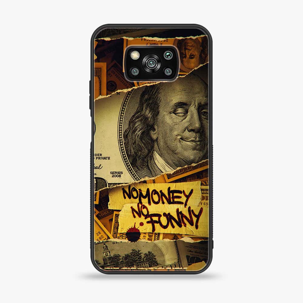 Xiaomi Poco X3- Dollar Series - Premium Printed Glass soft Bumper shock Proof Case