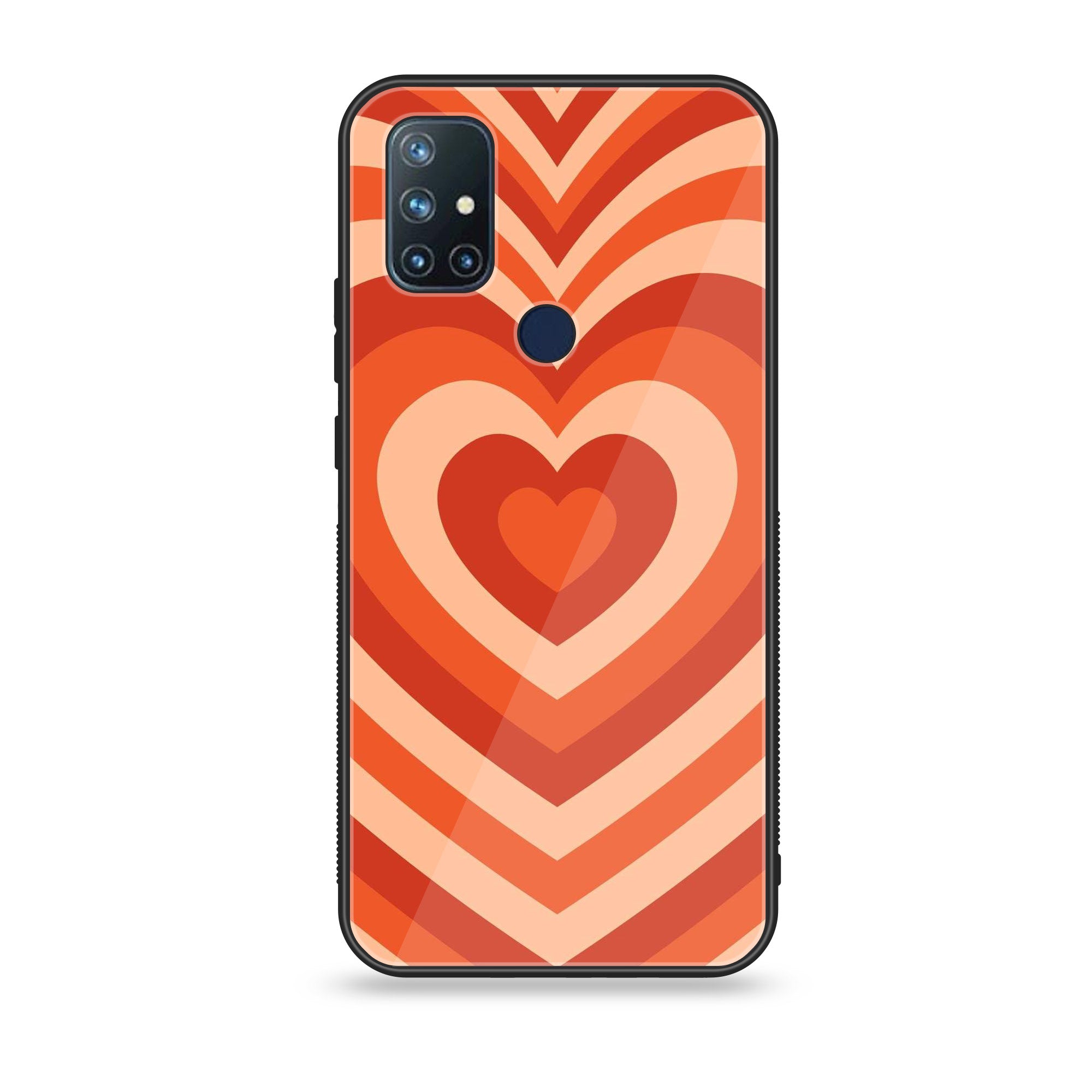 OnePlus Nord N10-Heart Beat Series - Premium Printed Glass soft Bumper shock Proof Case