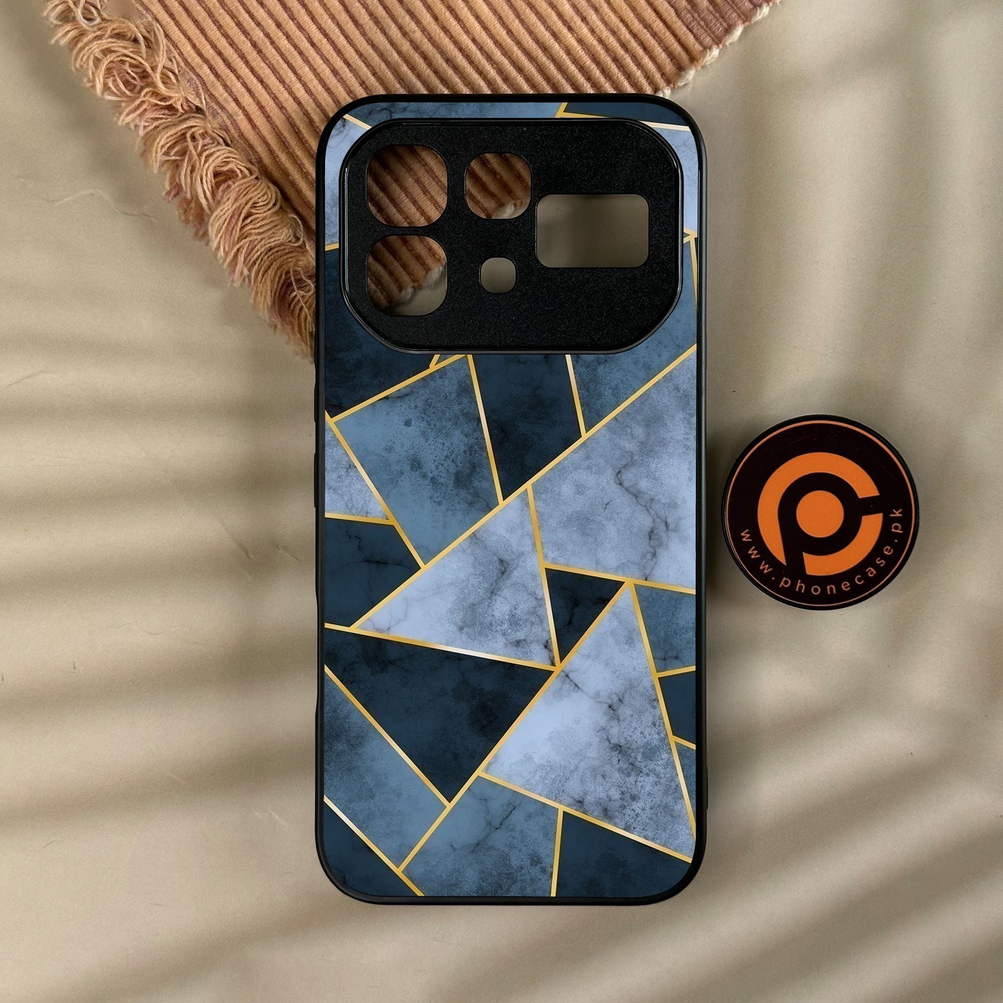Infinix Note 60 - Geometric Design 3 - Premium Metal Printed Soft Bumper Shock Proof Case