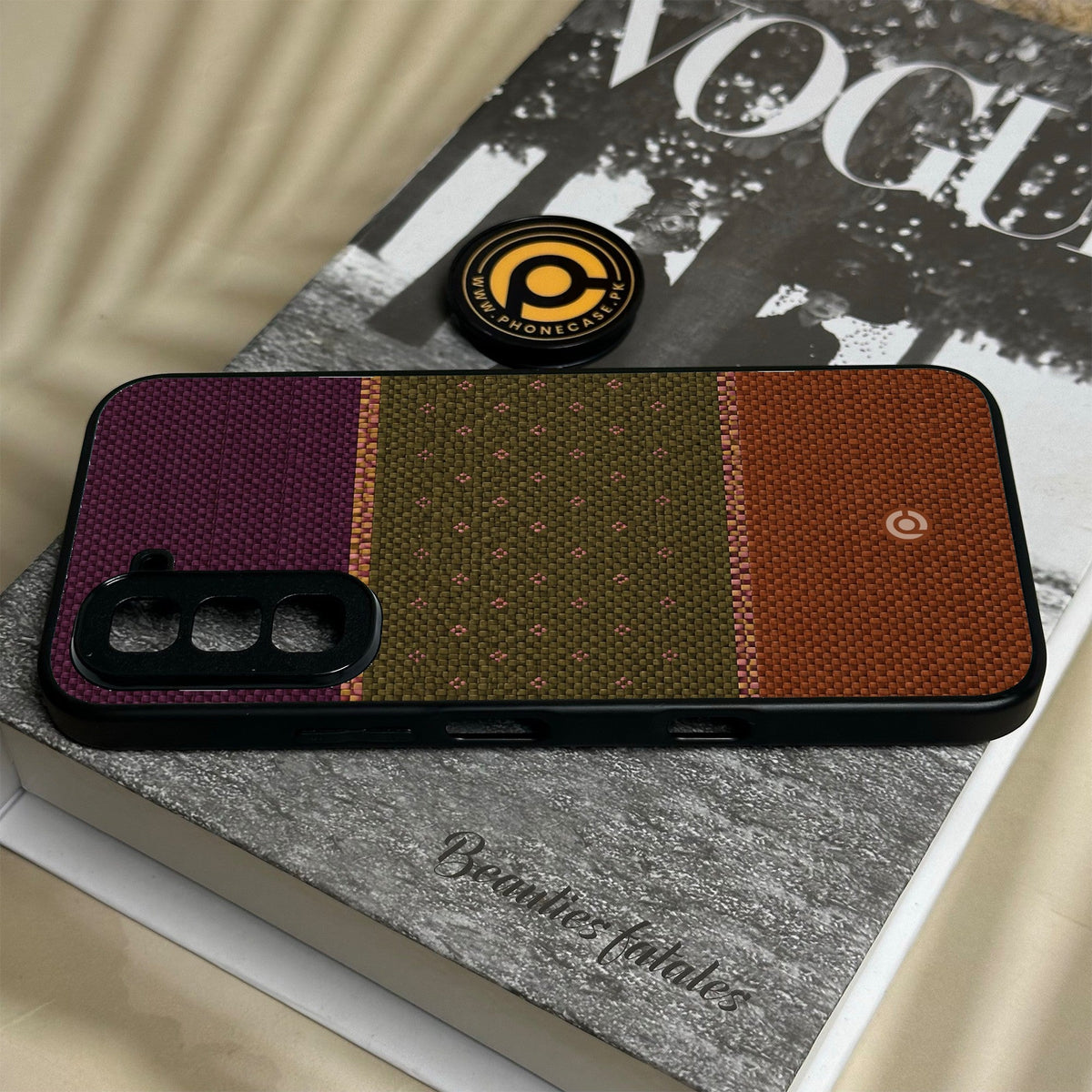Infinix Hot 70 - Classic Weave Design 5 - Premium Metal Printed Soft Bumper Shock Proof Case