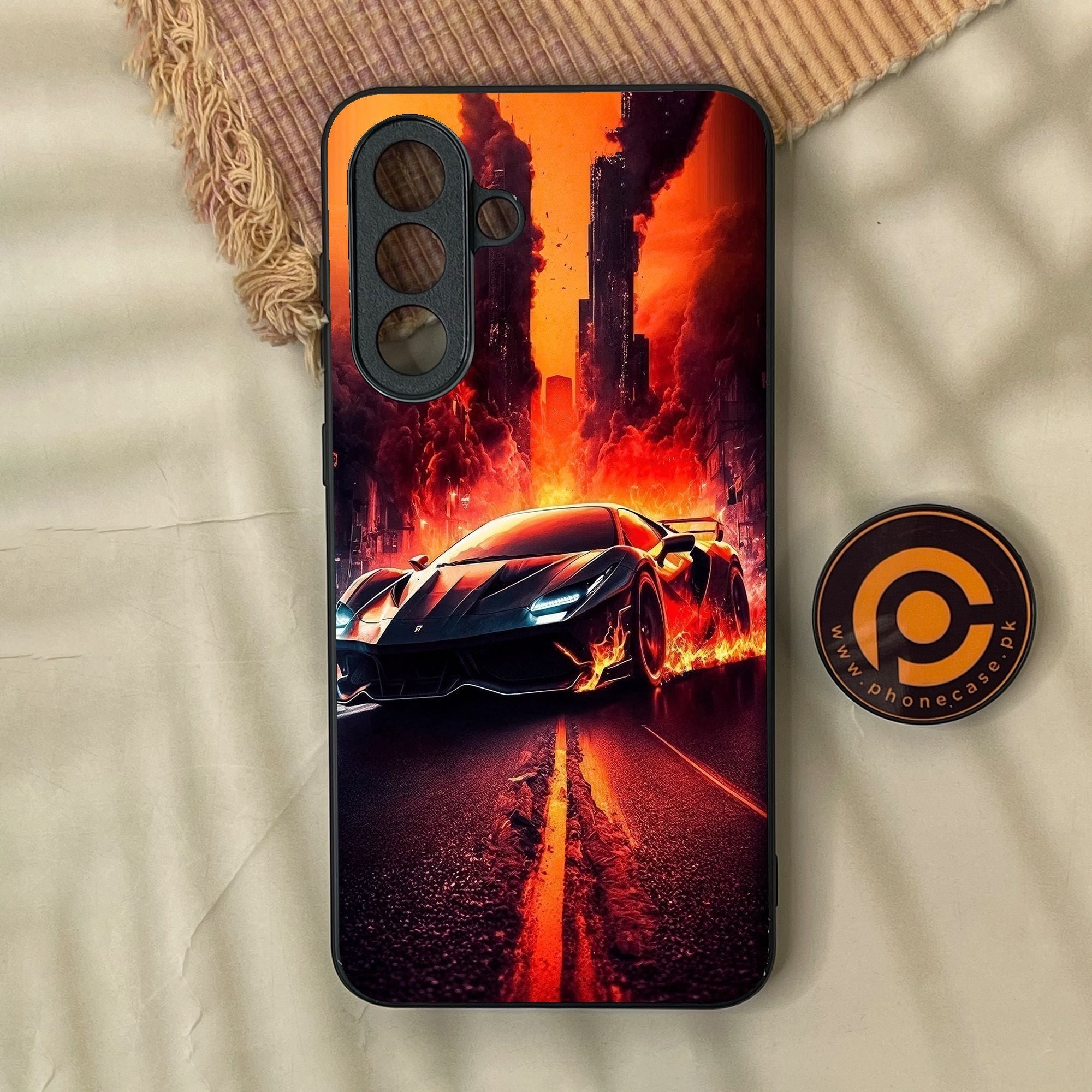 Samsung Galaxy A57 - Racing Design 1 - Premium Metal Printed Soft Bumper Shock Proof Case