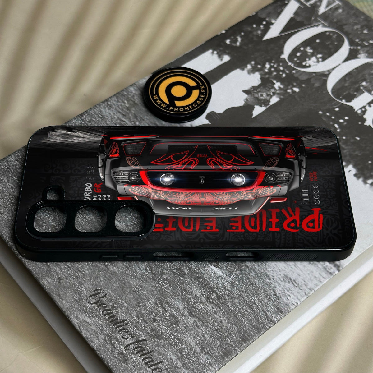 Infinix Hot 70 Pro - Cobra X Racing Car - Premium Metal Printed Soft Bumper Shock Proof Case