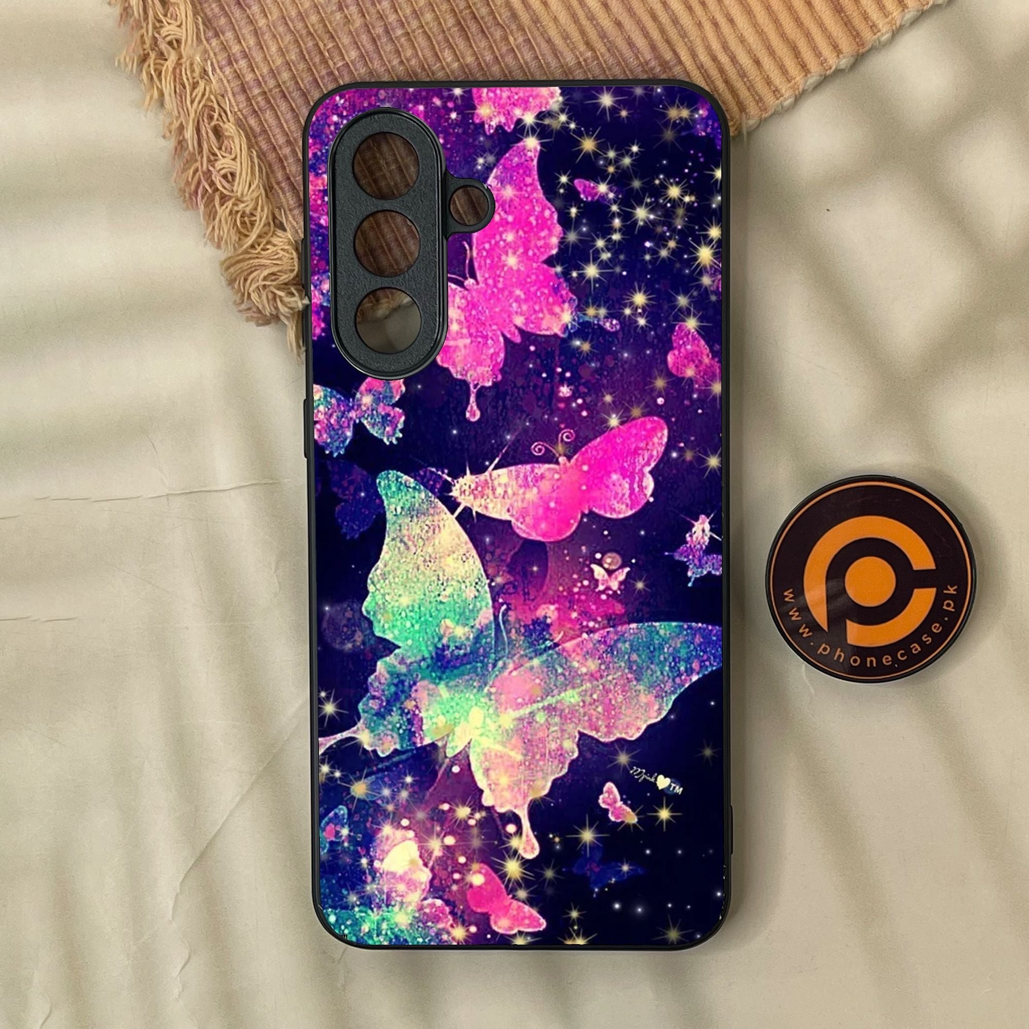 Samsung Galaxy A37 - Butterflies Design 9 - Premium Metal Printed Soft Bumper Shock Proof Case
