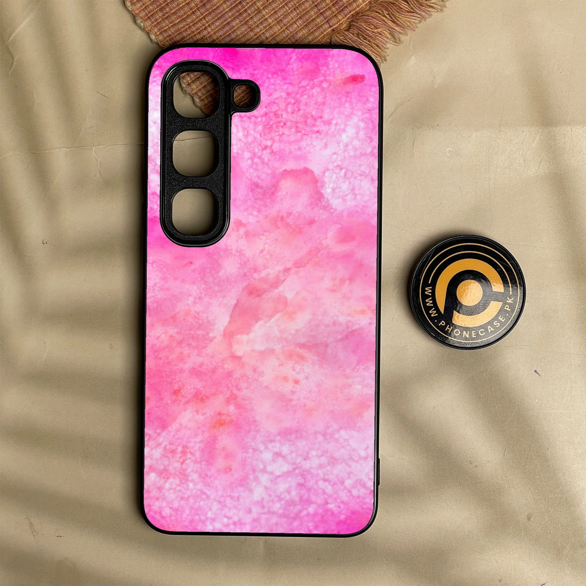 Infinix Hot 70 Pro - Pink Marble 2.0 Design 5 - Premium Metal Printed Soft Bumper Shock Proof Case