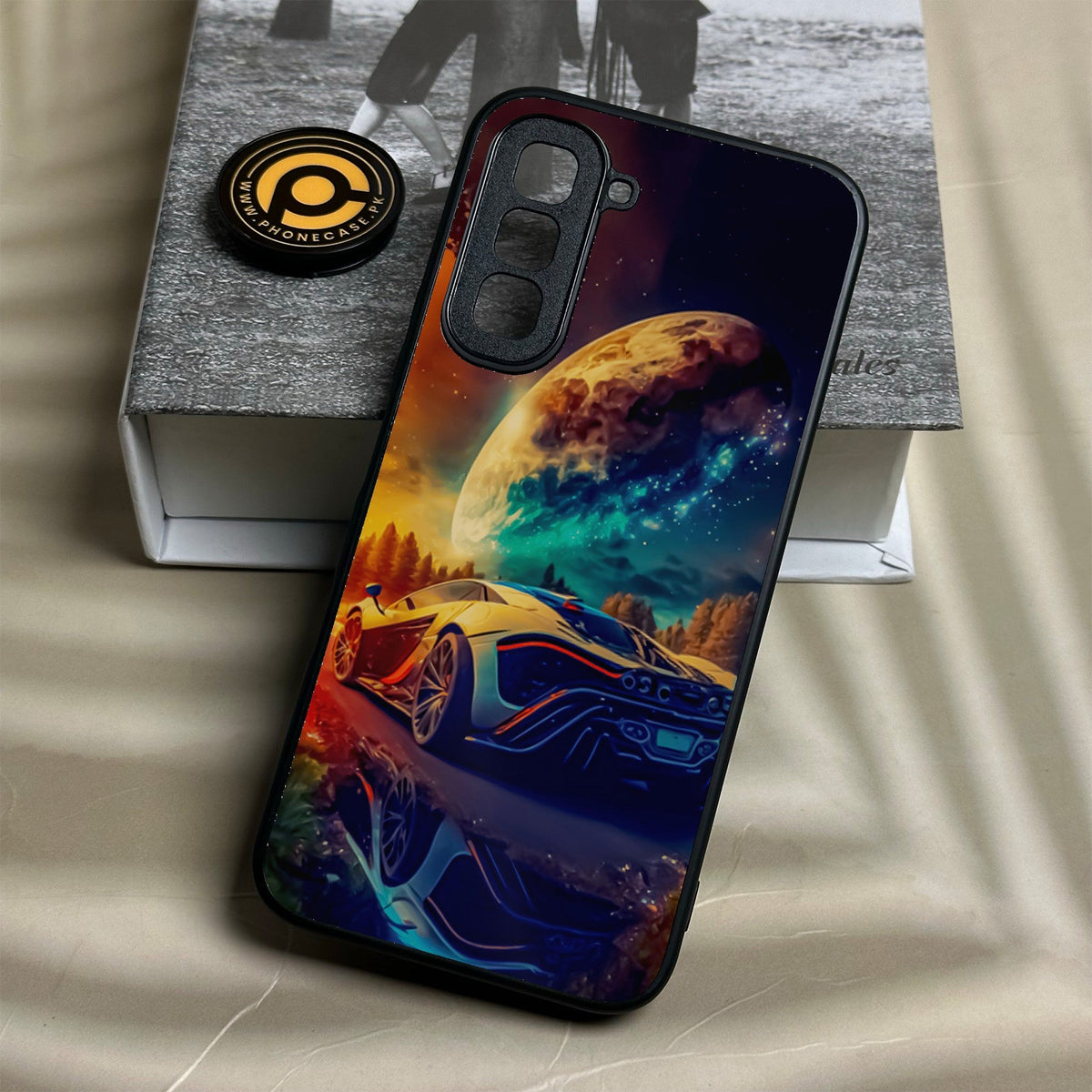 Infinix Hot 70 - Racing Design 5 - Premium Metal Printed Soft Bumper Shock Proof Case