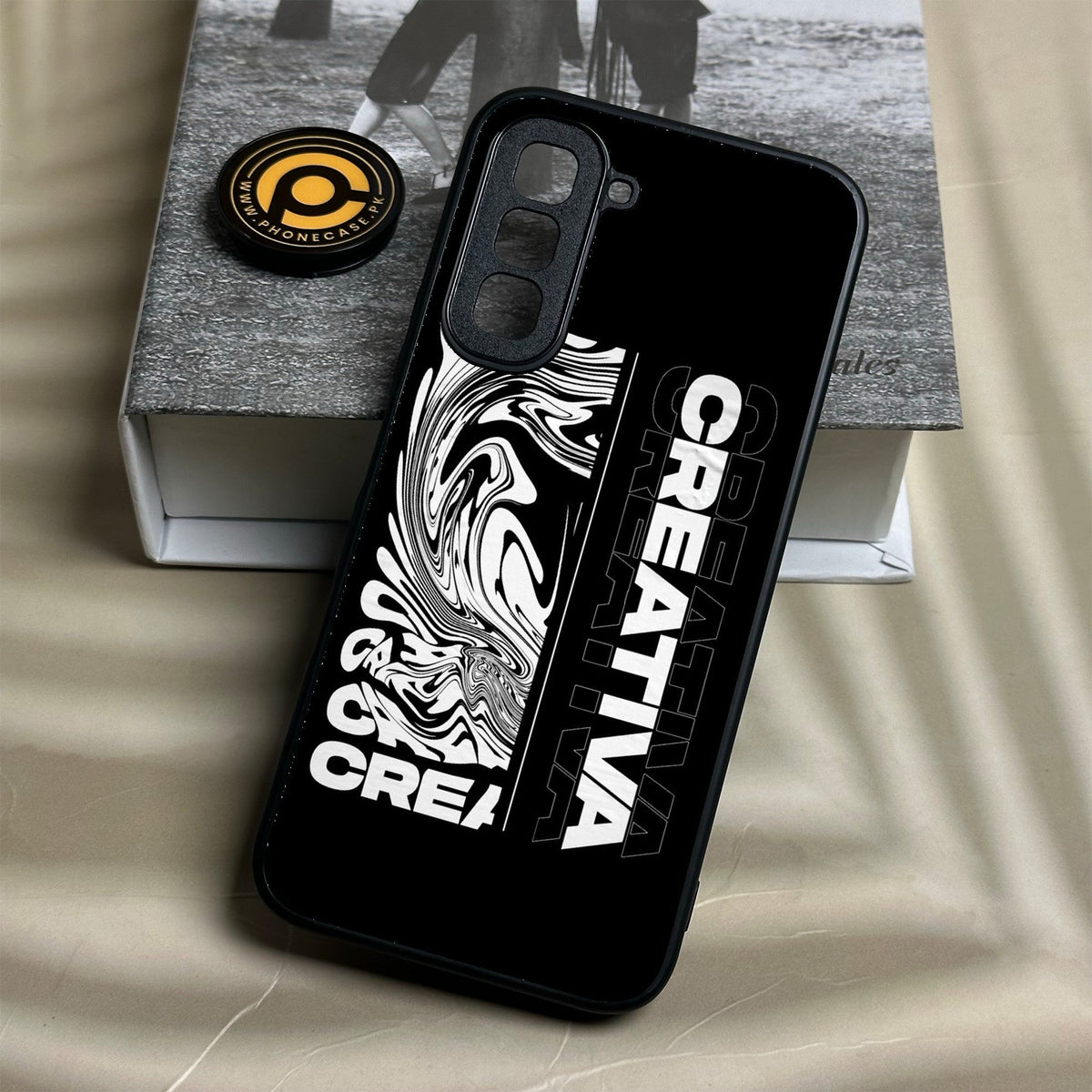 Infinix Hot 70 - Creative - Premium Metal Printed Soft Bumper Shock Proof Case