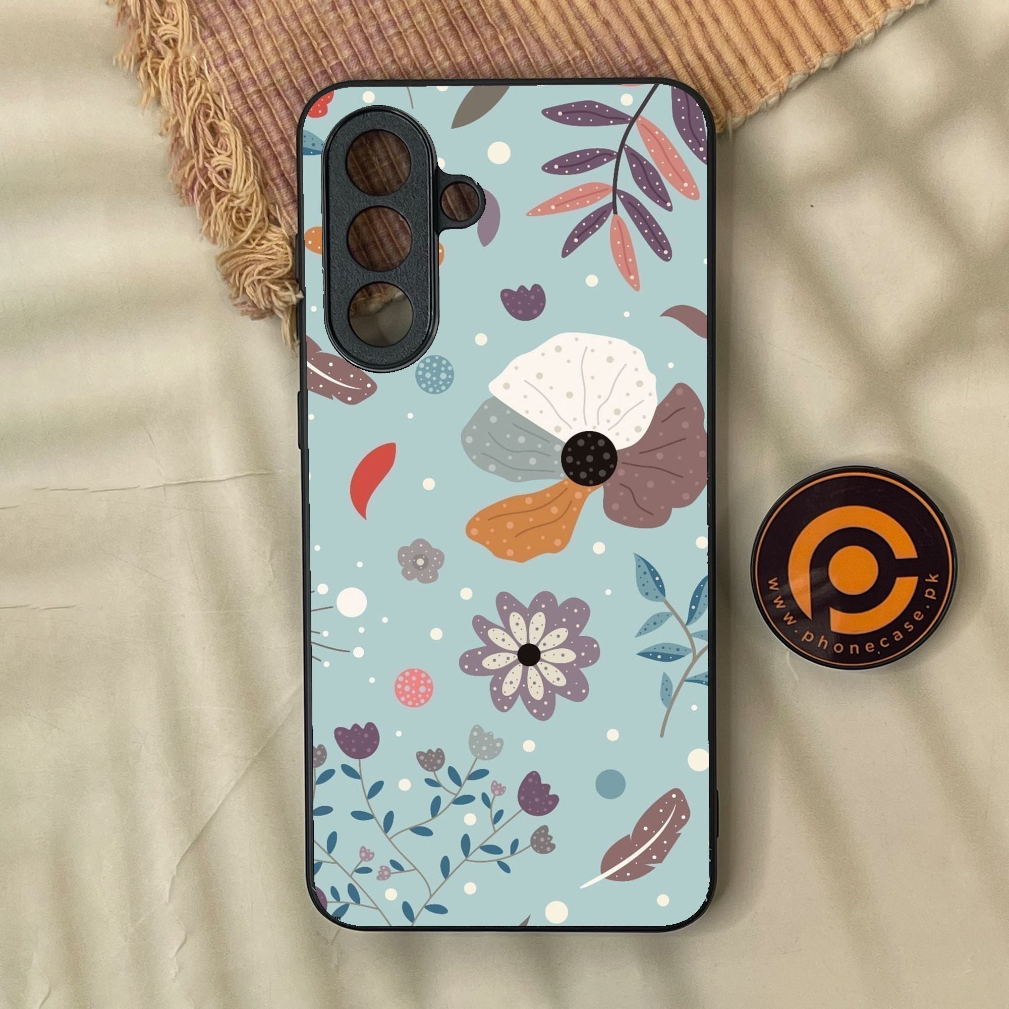 Samsung Galaxy A37 - Floral Series Design 5 - Premium Metal Printed Soft Bumper Shock Proof Case