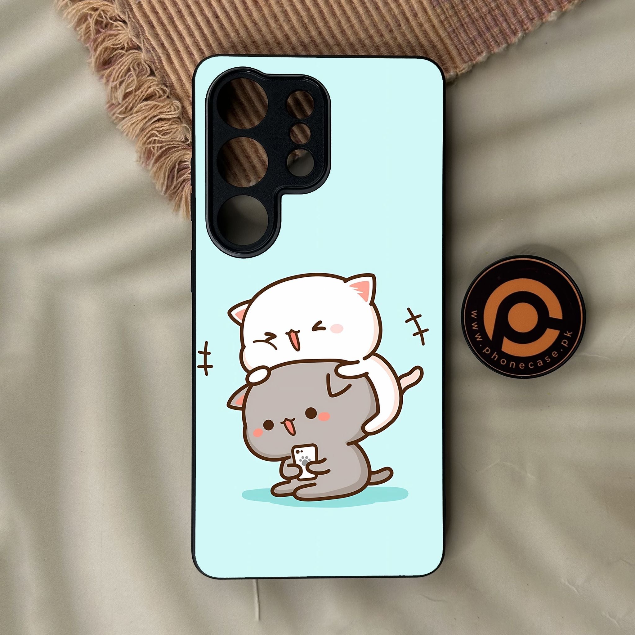 Galaxy S26 Ultra - Cute Bubu Dudu Design 1 - Premium Metal Printed Soft Bumper Shock Proof Case