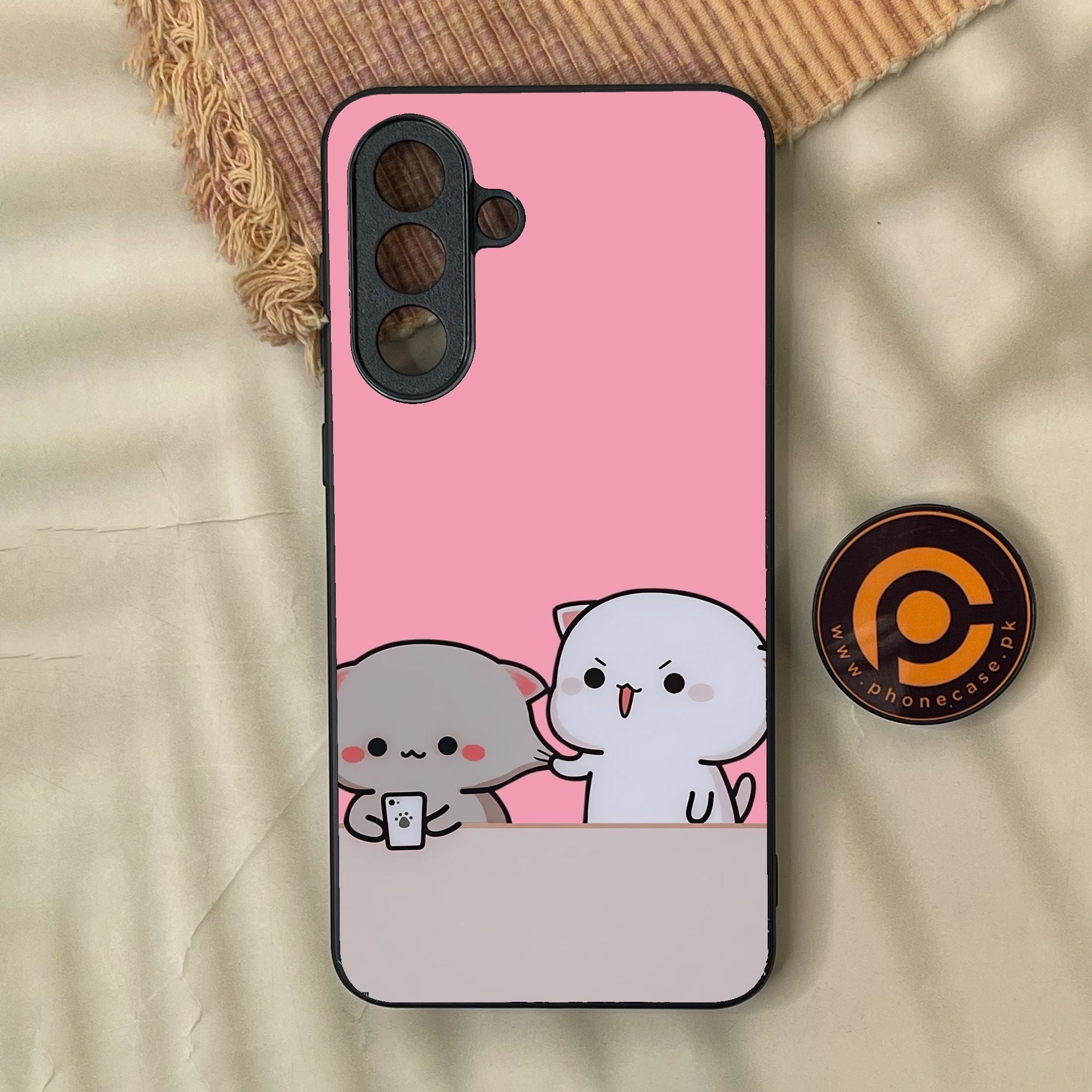 Samsung Galaxy A57 - Cute Bubu Dudu Design 2 - Premium Metal Printed Soft Bumper Shock Proof Case