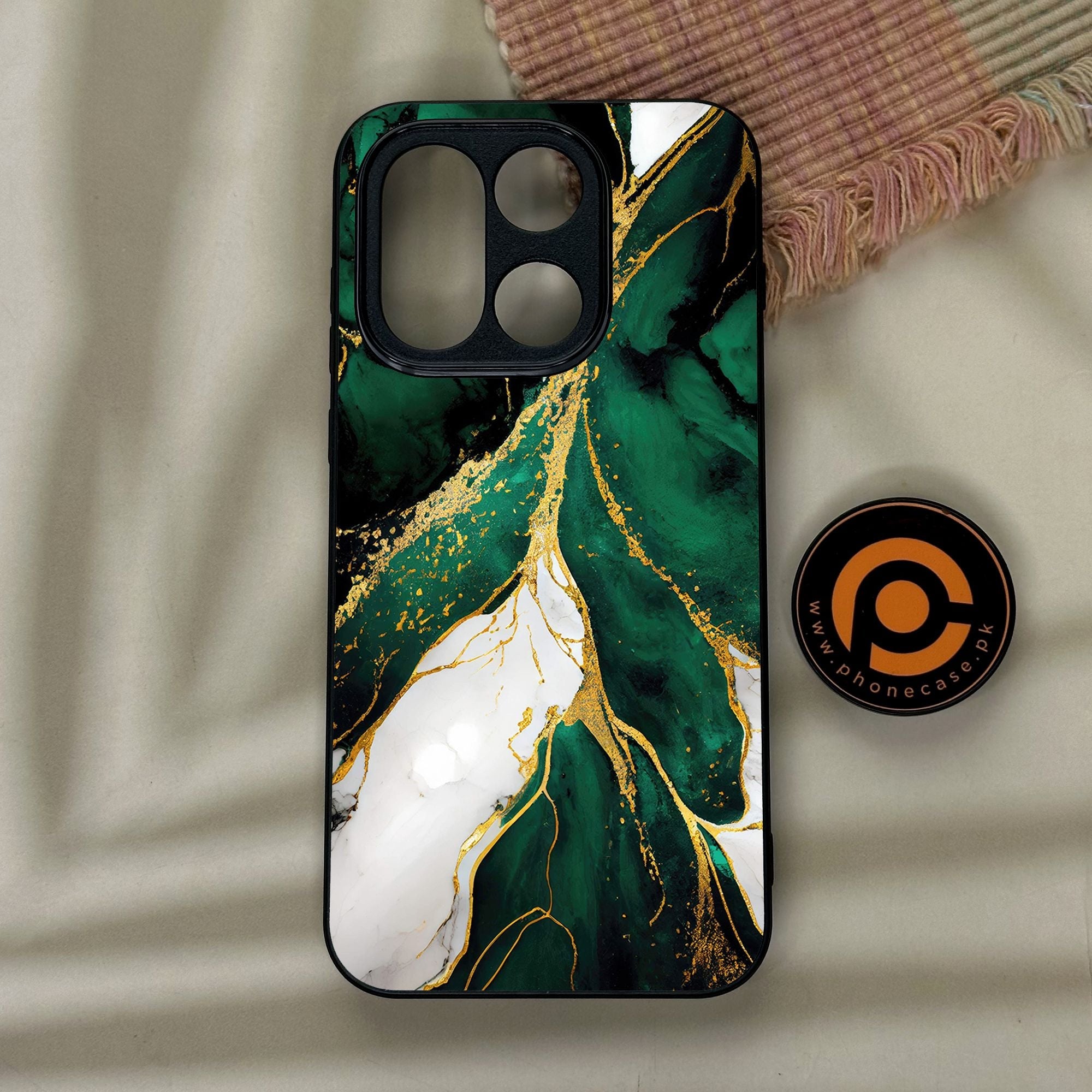 OnePlus 15 - Liquid Marble Design 7 - Premium Metal Printed Soft Bumper Shock Proof Case