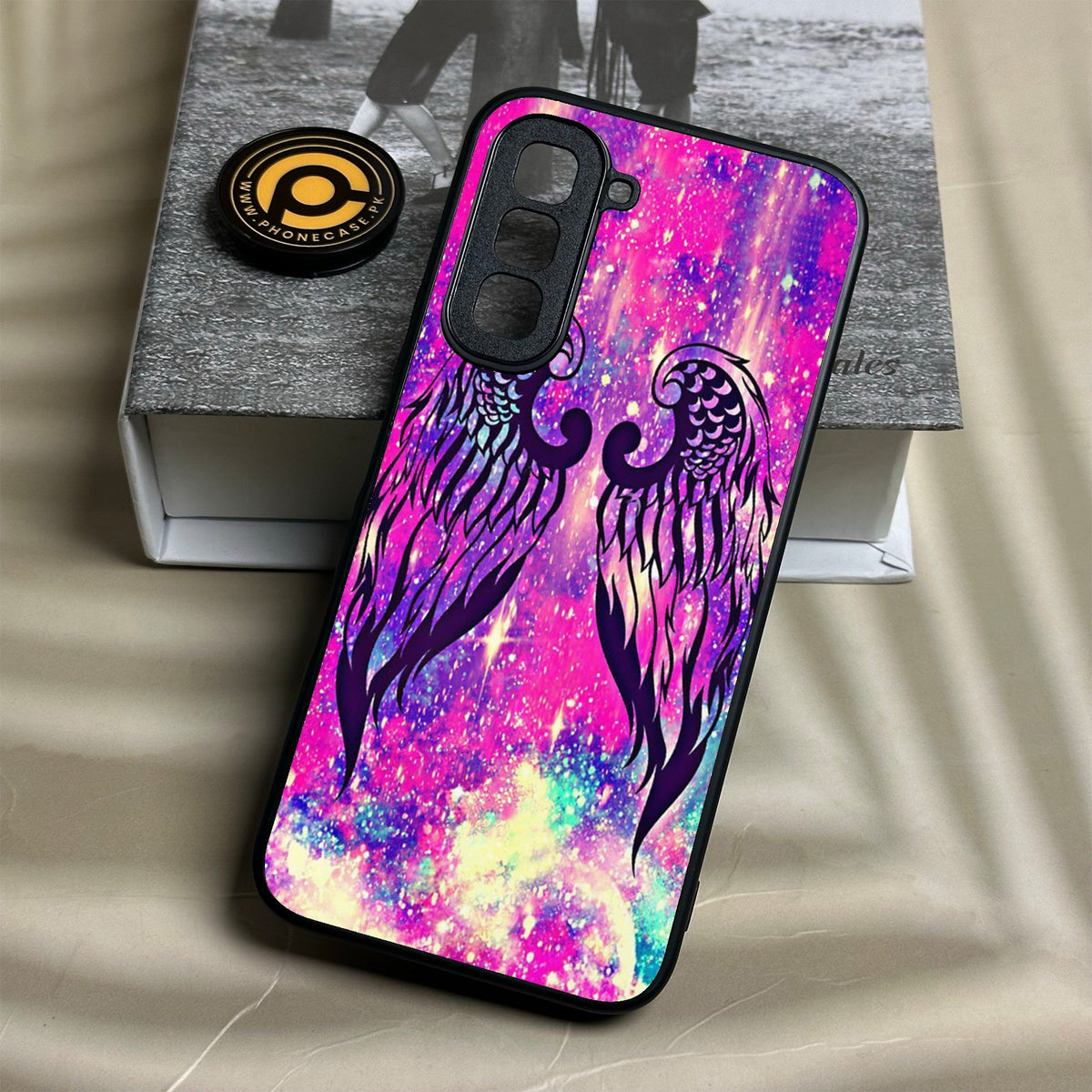 Infinix Hot 70 - Angel Wings Design 9 - Premium Metal Printed Soft Bumper Shock Proof Case