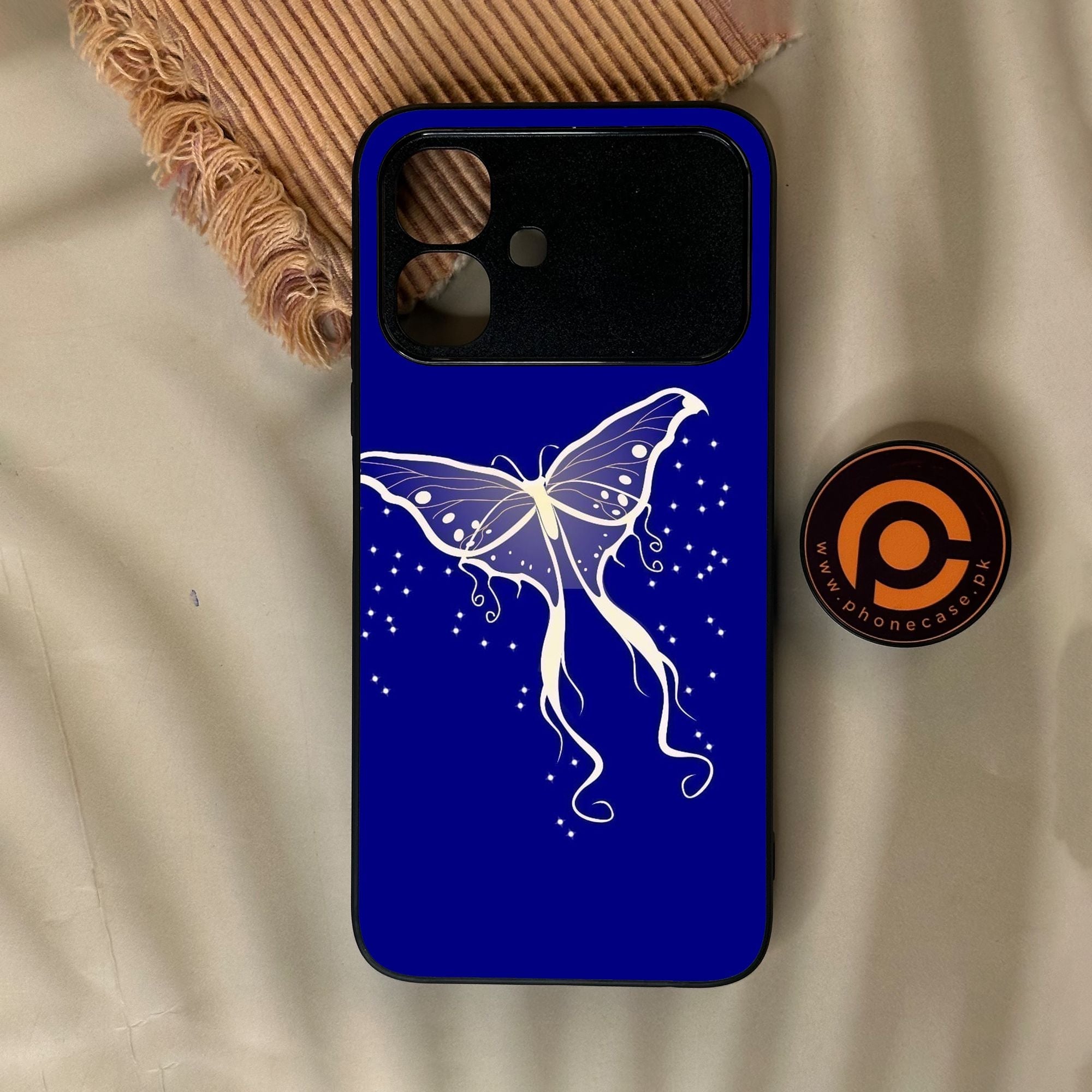 Infinix Smart 20 - Butterflies Design 1 - Premium Metal Printed Soft Bumper Shock Proof Case