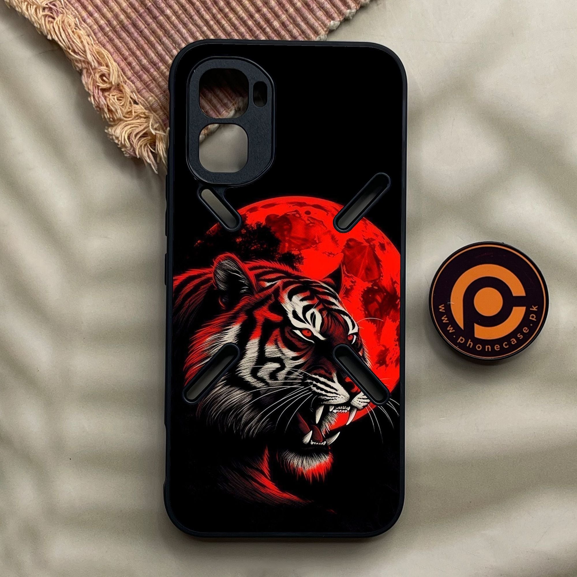 Infinix GT 50 Pro - Tiger 2.0 Design 8 - Premium Metal Printed Soft Bumper Shock Proof Case