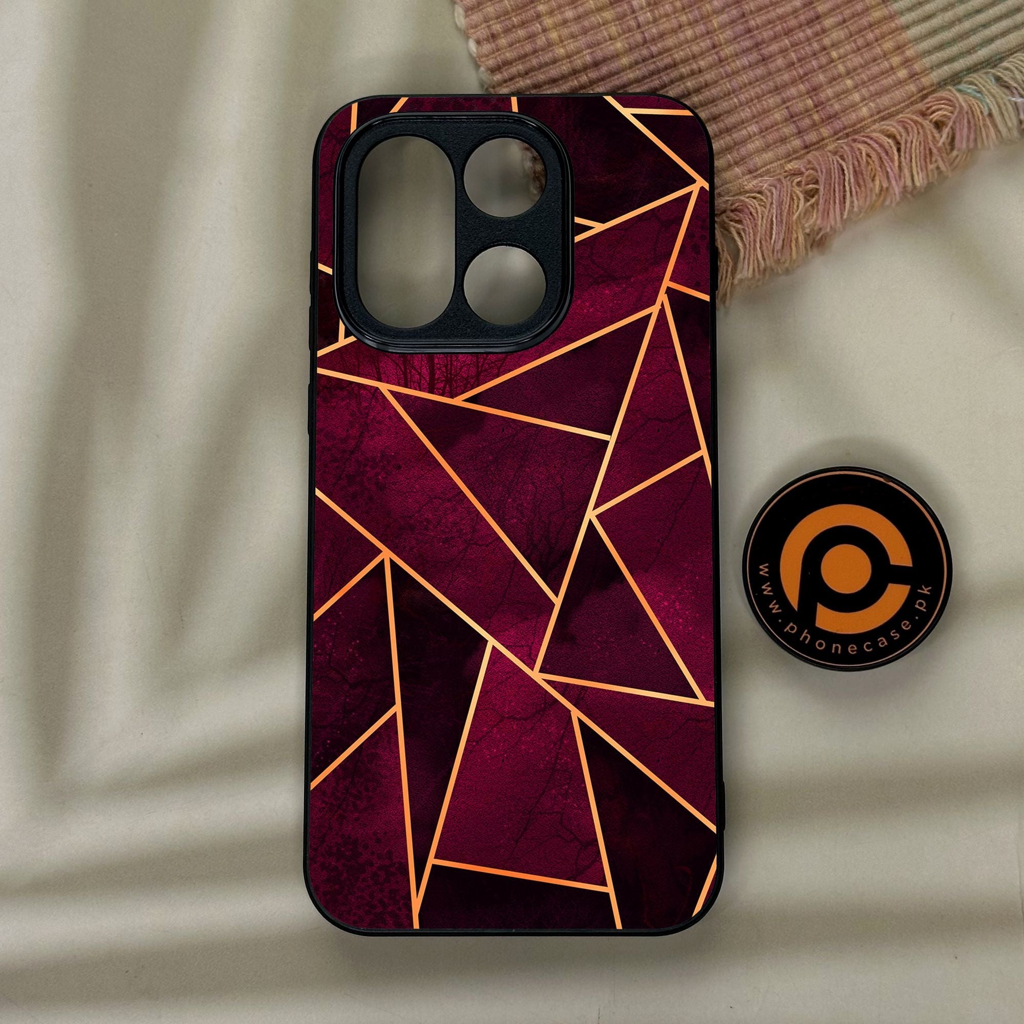 OnePlus 15 - Geometric Design 4 - Premium Metal Printed Soft Bumper Shock Proof Case