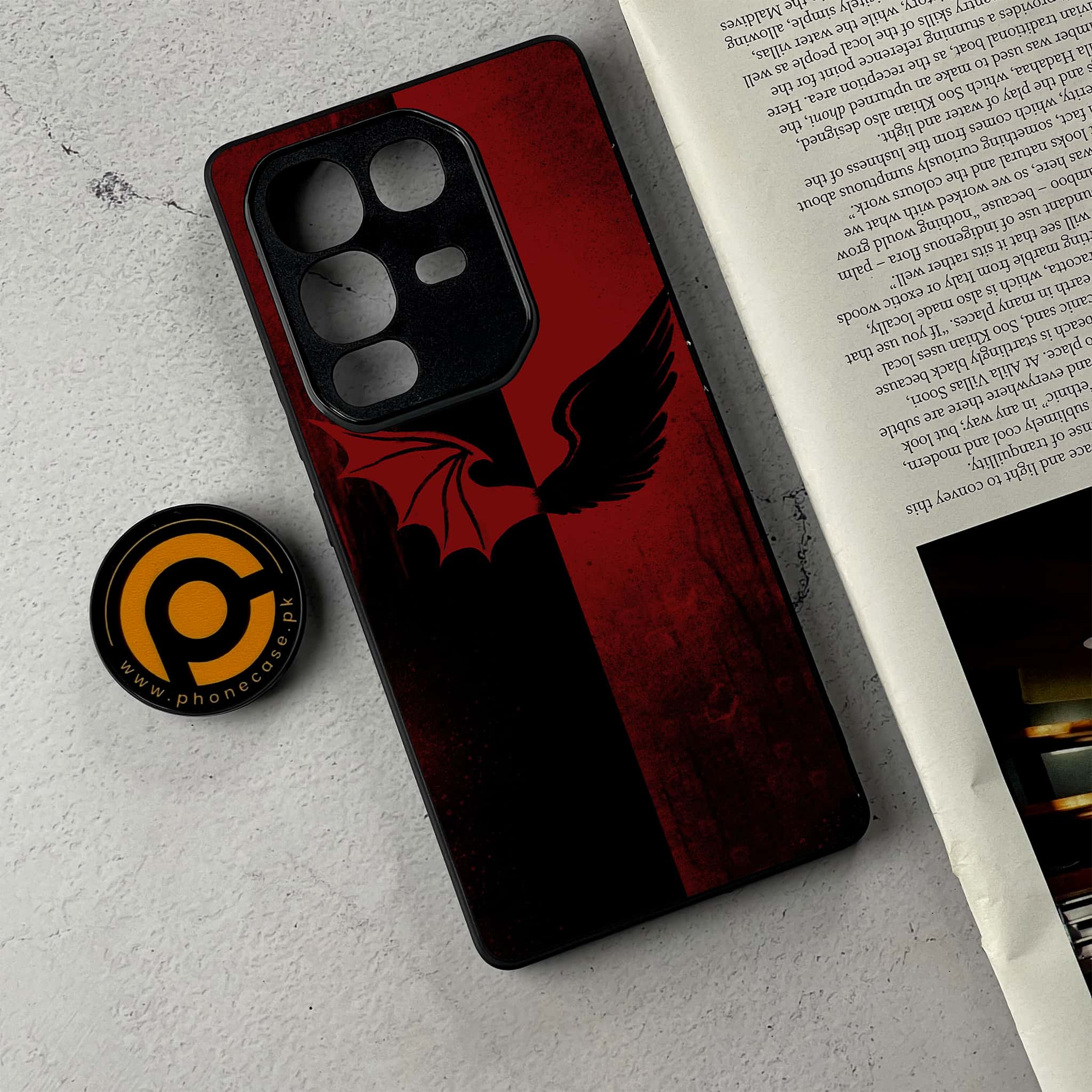 Infinix Note 50 Pro Plus - Angel Wings 2.0 Series - Premium Metal Printed Soft Bumper Shockproof Case