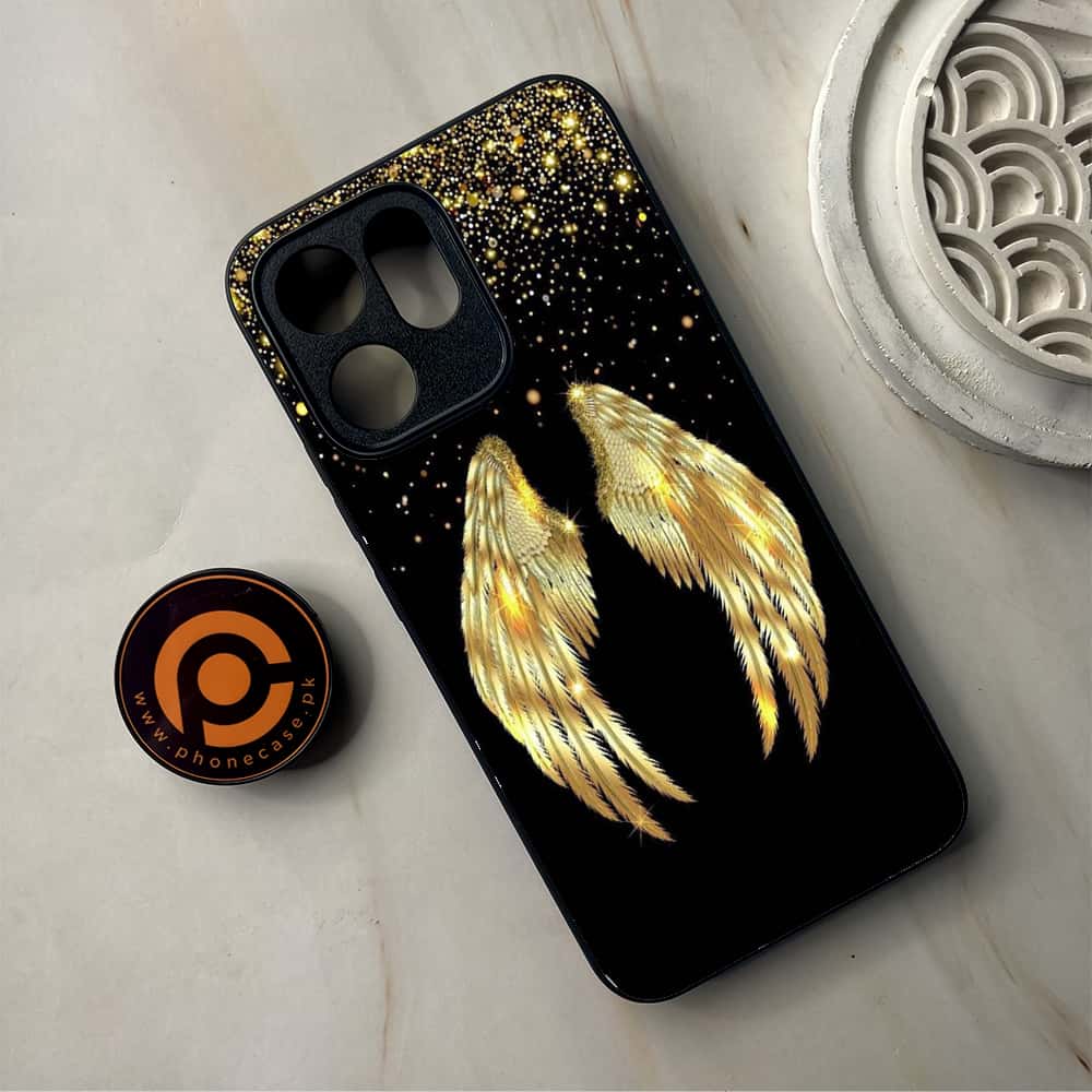 Oppo Reno 14F 5G - Angel Wings Design 1- Premium Metal Printed Soft Bumper Shockproof Case CS-48885