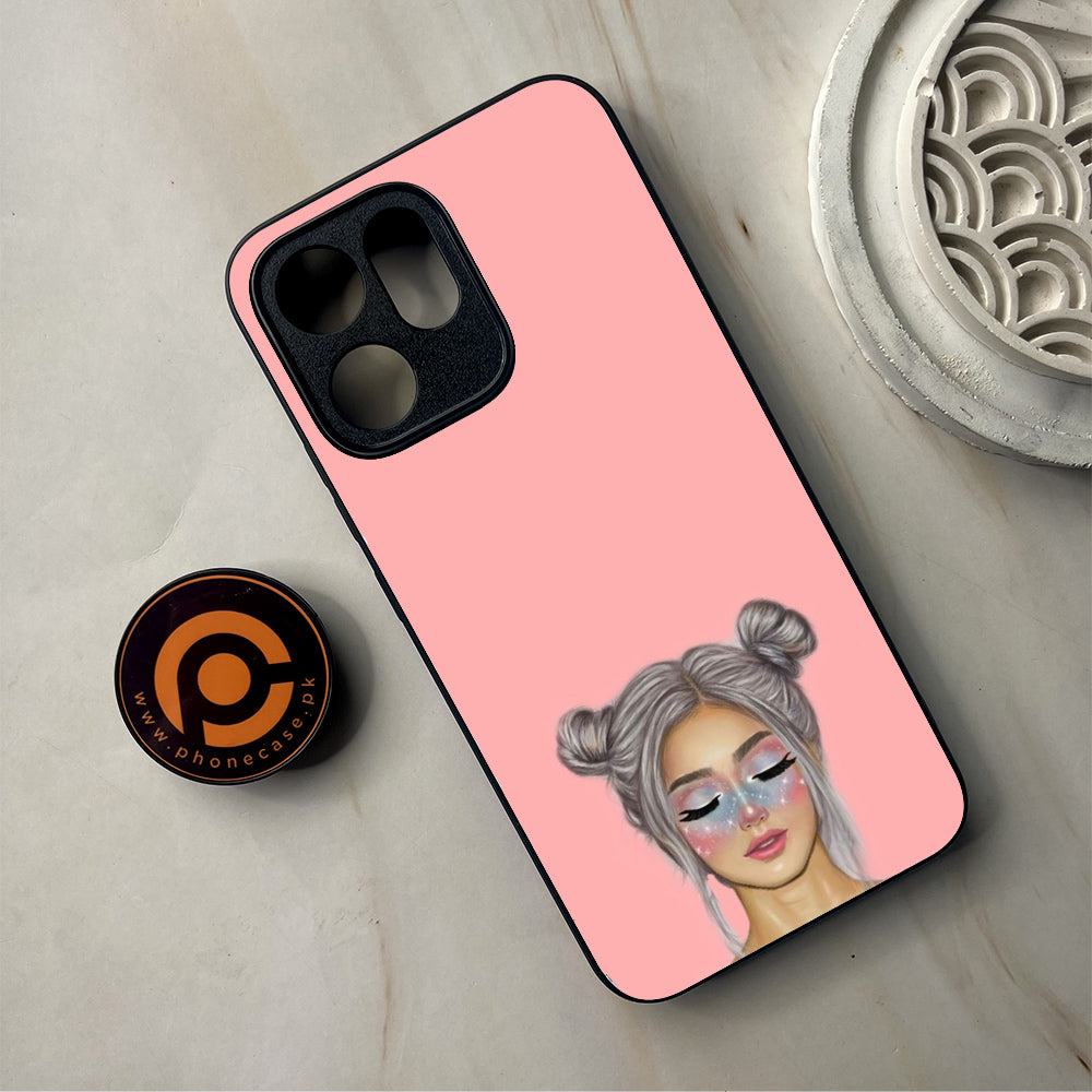 Oppo Reno 14F 5G - Anime Girls Series - Premium Metal Printed Soft Bumper Shockproof Case