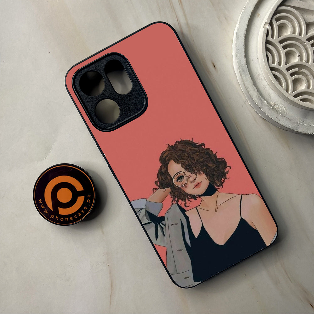 Oppo Reno 14F 5G - Anime Girls Series - Premium Metal Printed Soft Bumper Shockproof Case