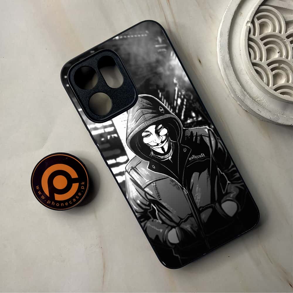 Oppo Reno 14F 5G - Anonymous 2.0 Series - Premium Metal Printed Soft Bumper Shockproof Case