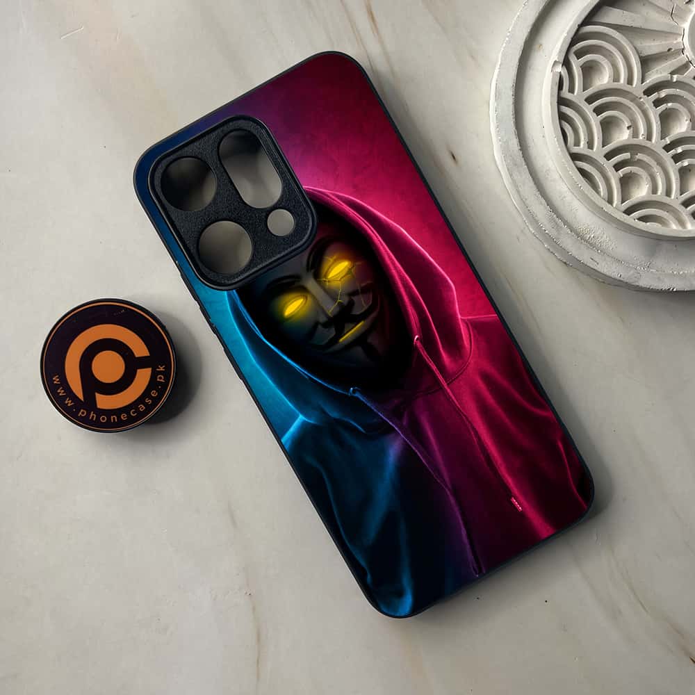 Oppo Reno 14 5G - Anonymous 2.0 Series - Premium Metal Printed soft Bumper shock Proof Case