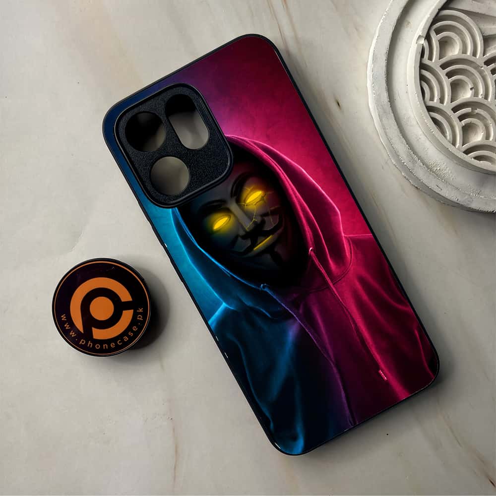 Oppo Reno 14F 5G - Anonymous 2.0 Series - Premium Metal Printed Soft Bumper Shockproof Case