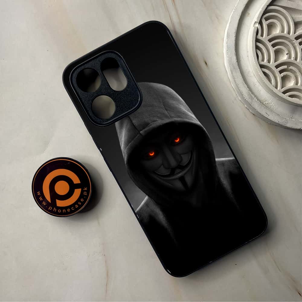 Oppo Reno 14F 5G - Anonymous 2.0 Design 4- Premium Metal Printed Soft Bumper Shockproof Case CS-45512
