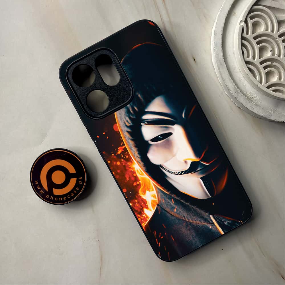 Oppo Reno 14F 5G - Anonymous 2.0 Series - Premium Metal Printed Soft Bumper Shockproof Case