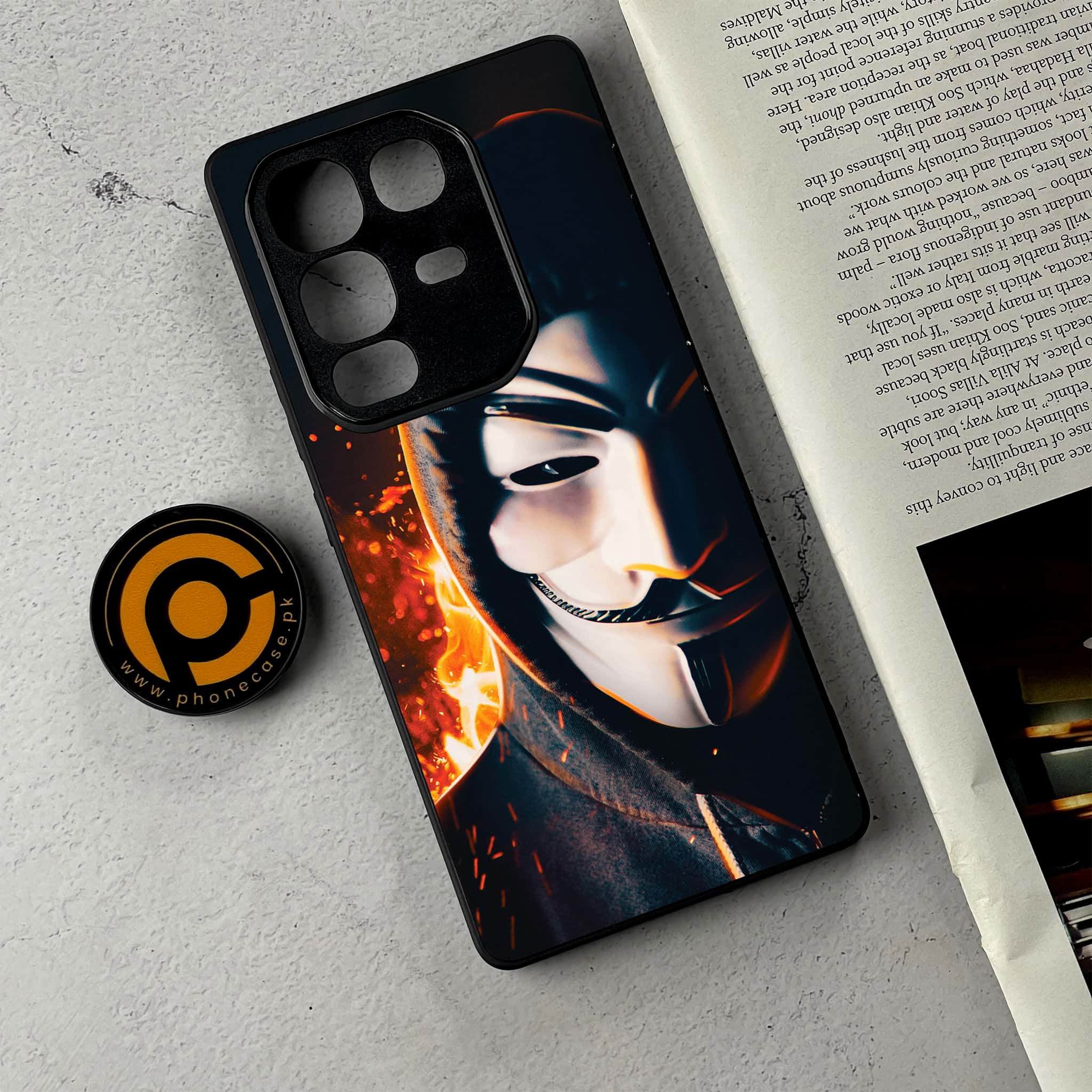 Infinix Note 50 Pro Plus - Anonymous 2.0 Series - Premium Metal Printed Soft Bumper Shockproof Case
