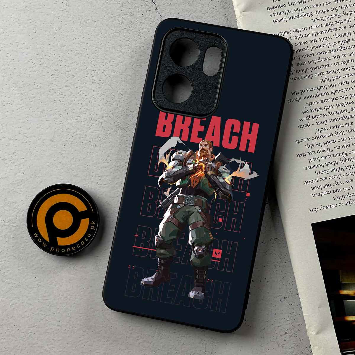 Oppo Reno 14F 5G - Battle-Ready Series - Premium Metal Printed Soft Bumper Shockproof Case