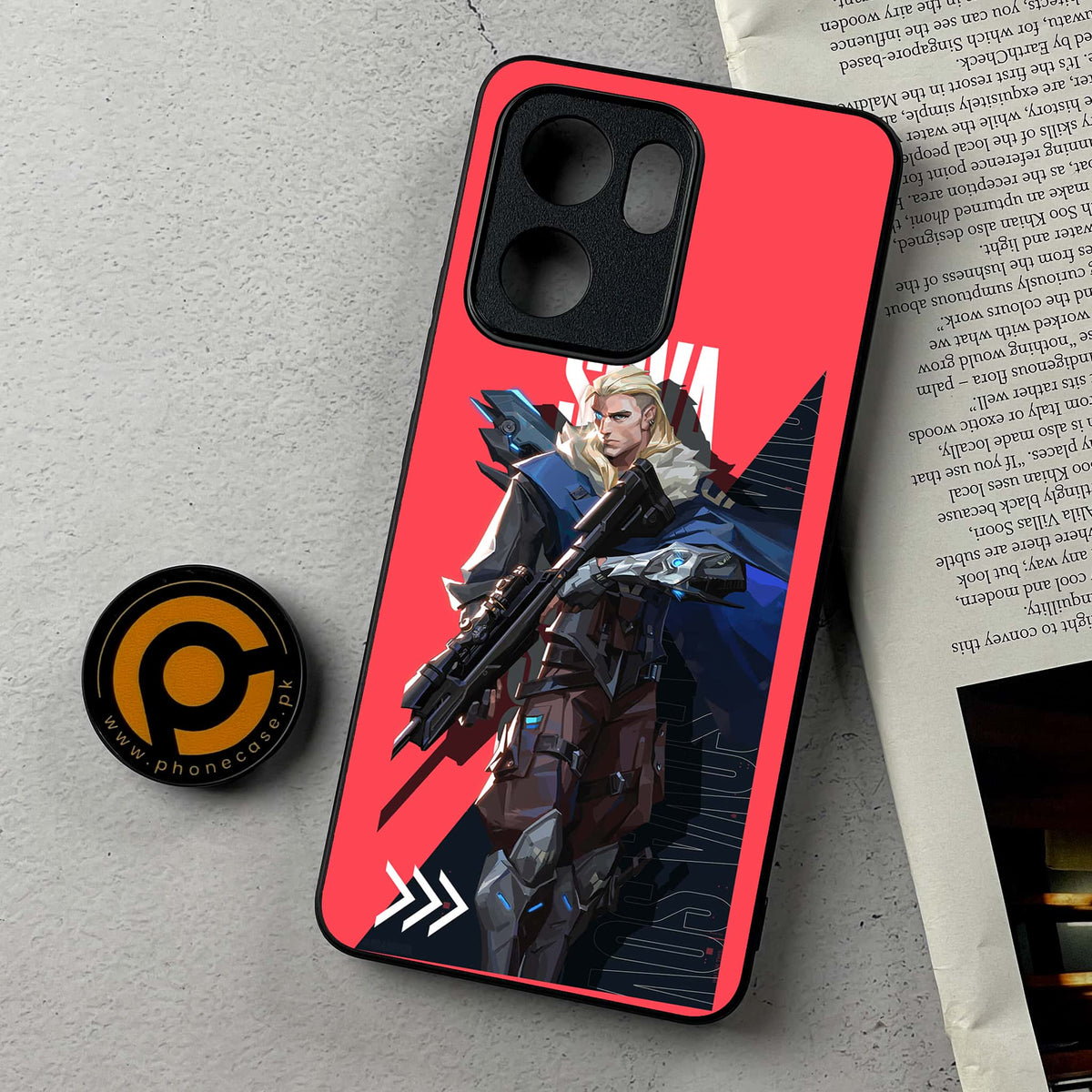 Oppo Reno 14F 5G - Battle-Ready Series - Premium Metal Printed Soft Bumper Shockproof Case