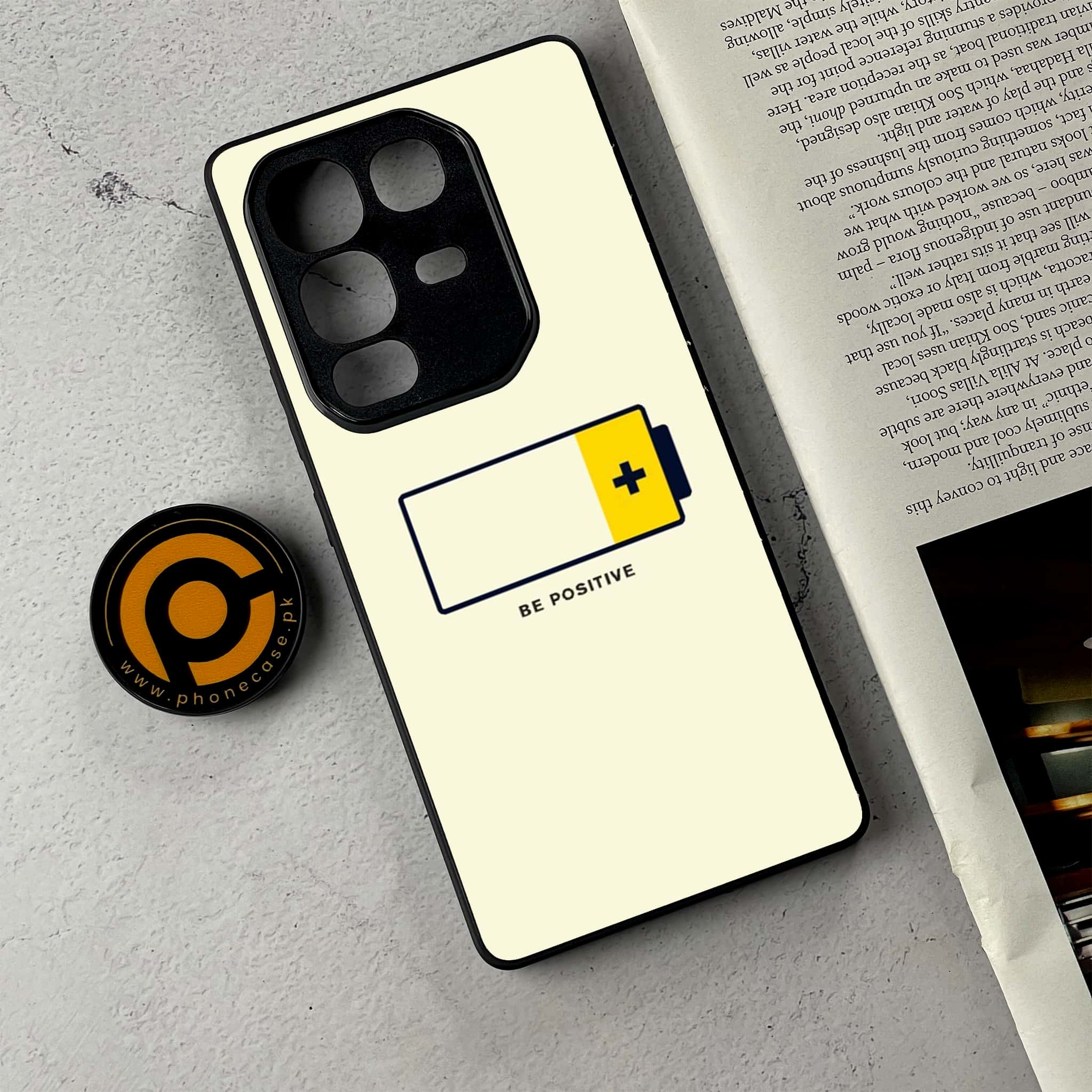 Infinix Note 50 Pro Plus - Be Positive Design - Premium Metal Printed Soft Bumper Shockproof Case CS-49264