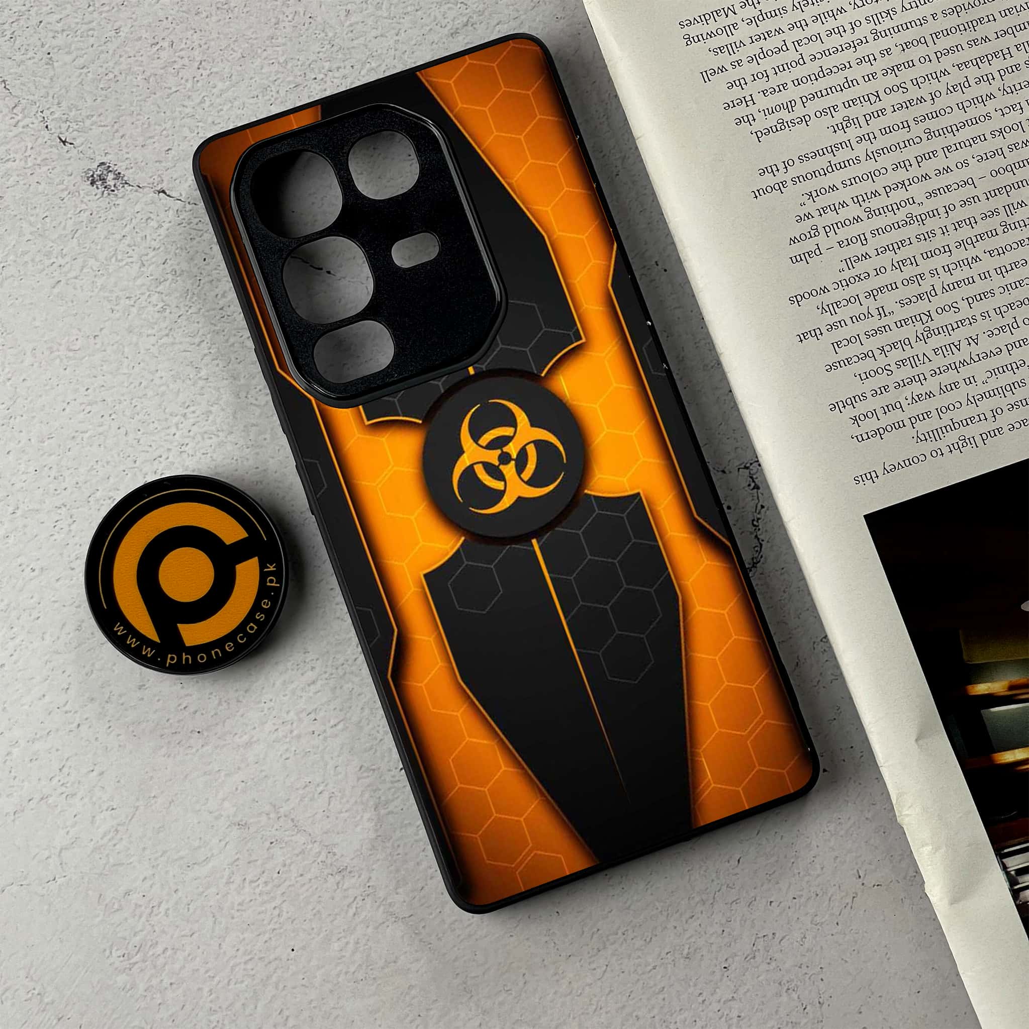 Infinix Note 50 Pro Plus - Biohazard Sign Series - Premium Metal Printed Soft Bumper Shockproof Case