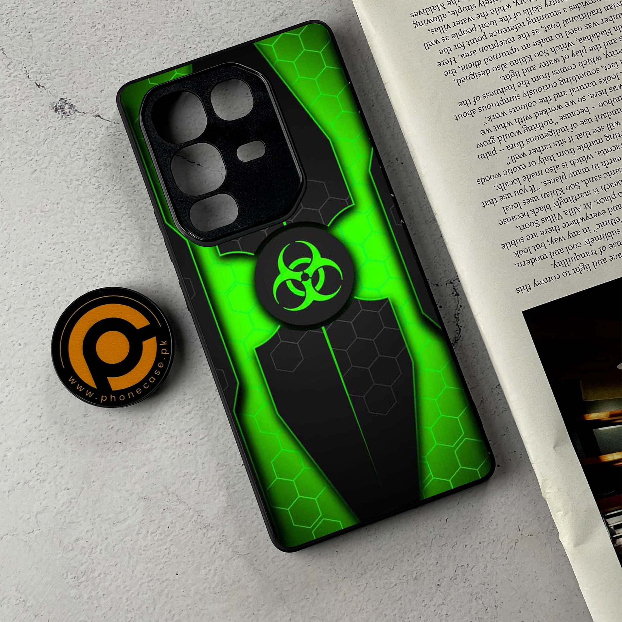Infinix Note 50 Pro Plus - Biohazard Sign Series - Premium Metal Printed Soft Bumper Shockproof Case