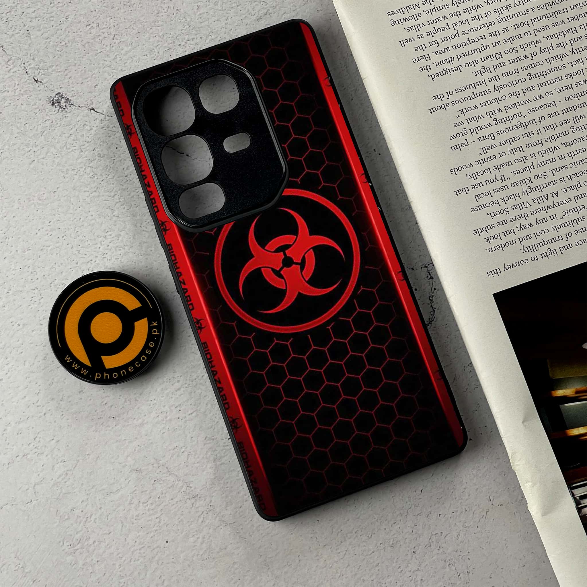 Infinix Note 50 Pro Plus - Biohazard Sign Series - Premium Metal Printed Soft Bumper Shockproof Case