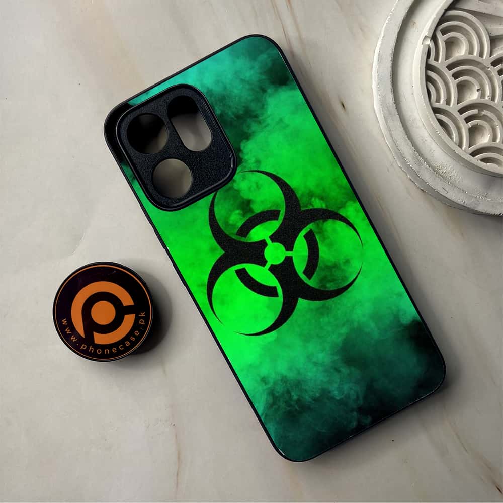 Oppo Reno 14F 5G - Biohazard Sign Series - Premium Metal Printed Soft Bumper Shockproof Case