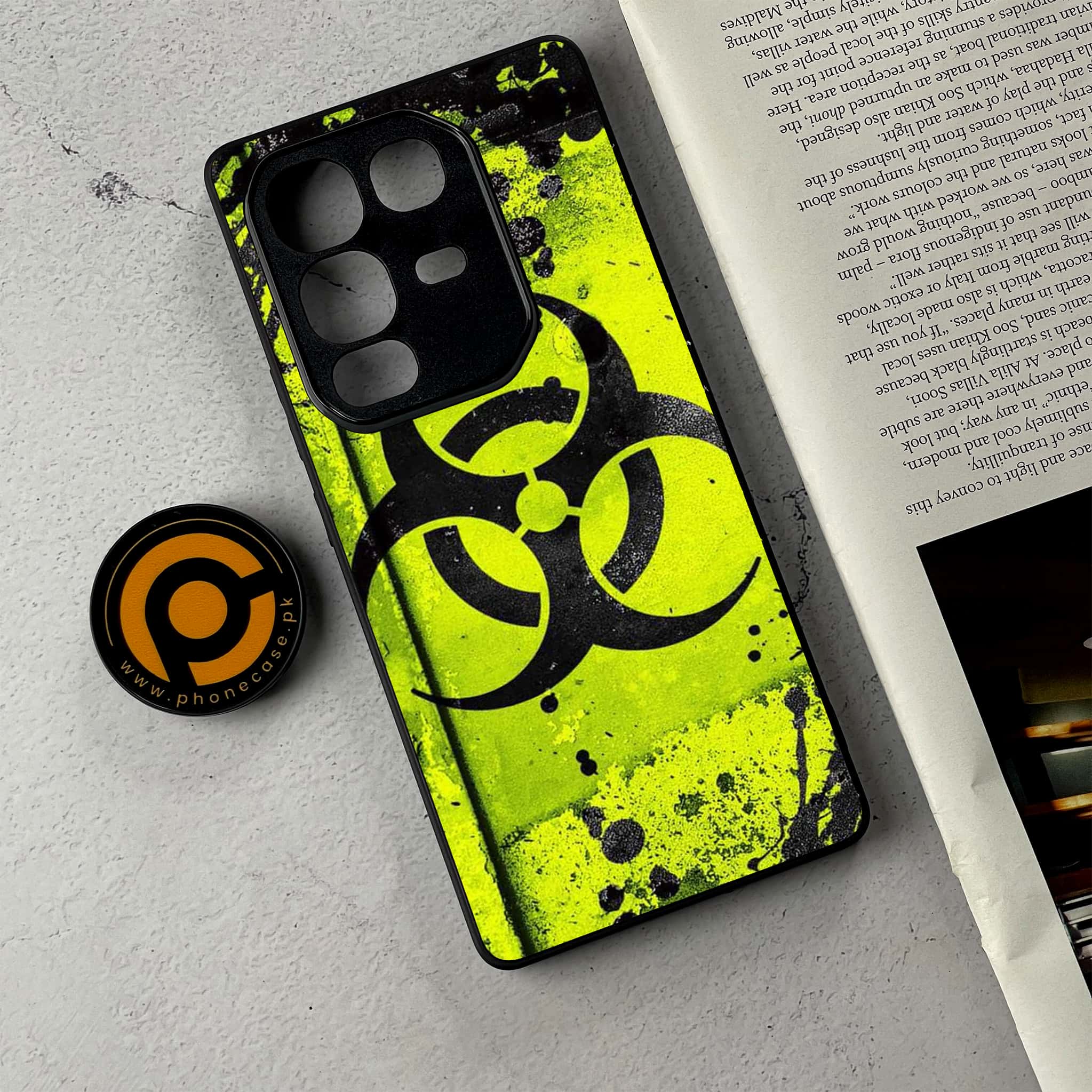 Infinix Note 50 Pro Plus - Biohazard Sign Series - Premium Metal Printed Soft Bumper Shockproof Case