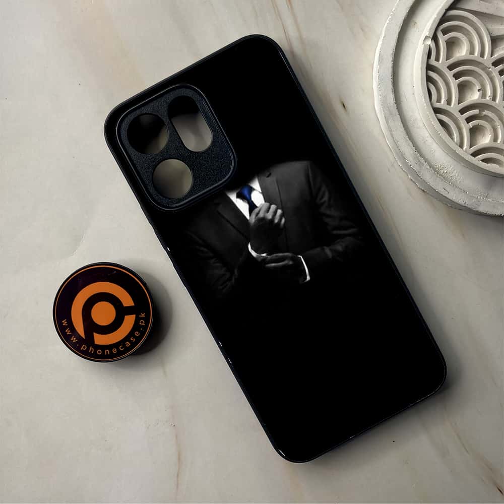 Oppo Reno 14F 5G - Black Art Series - Premium Metal Printed Soft Bumper Shockproof Case