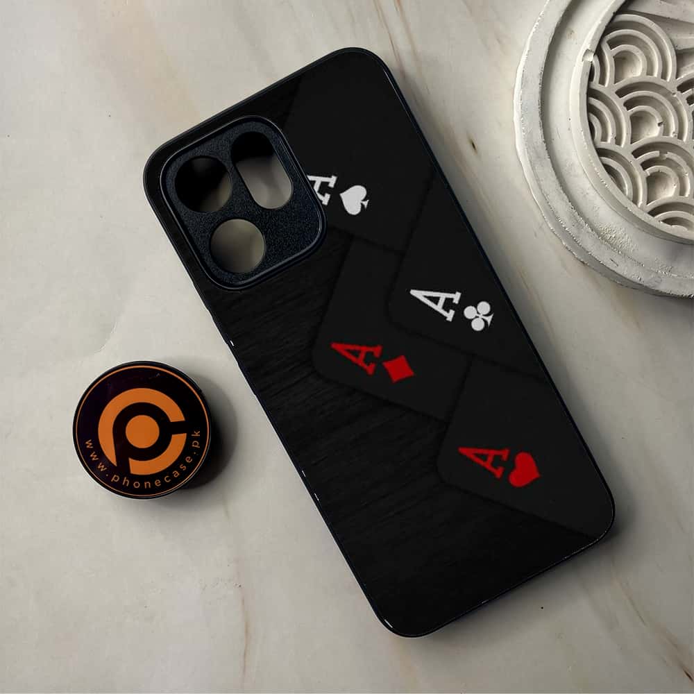 Oppo Reno 14F 5G - Black Art Series - Premium Metal Printed Soft Bumper Shockproof Case